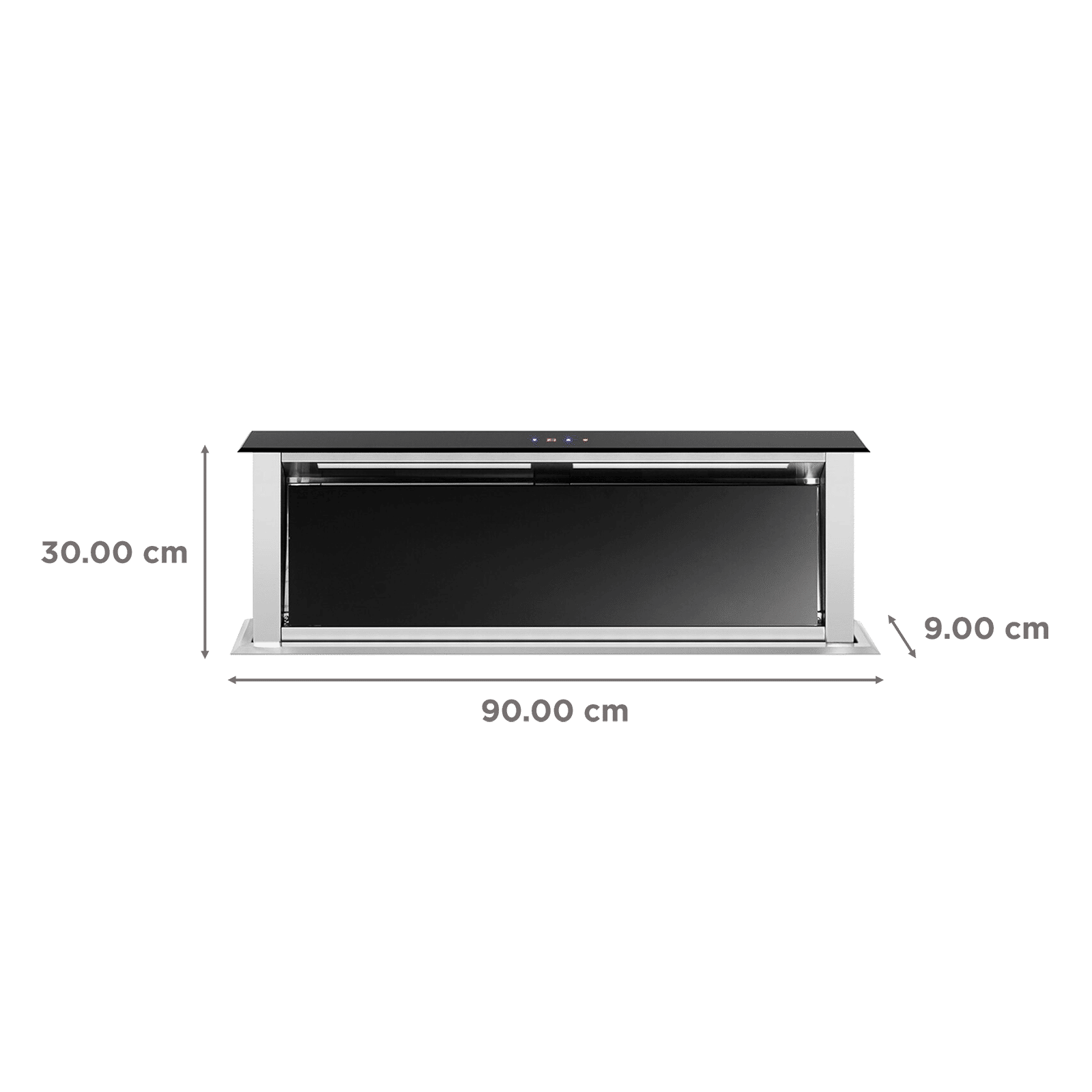 KAFF TOWNSVILLE 90 IS 90cm 1200m3/hr Ductless Wall Mounted Chimney with Advanced Downdraft Technology (Black) KAFF TOWNSVILLE 90 IS 90cm 1200m3/hr Ductless Wall Mounted Chimney with Advanced Downdraft Technology (Black)_3