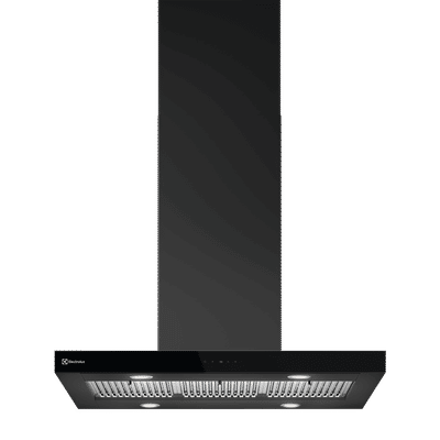 Electrolux 500 Series 90cm 740m3/hr Ducted Ceiling Mounted Chimney with Touch Control Panel (Black)