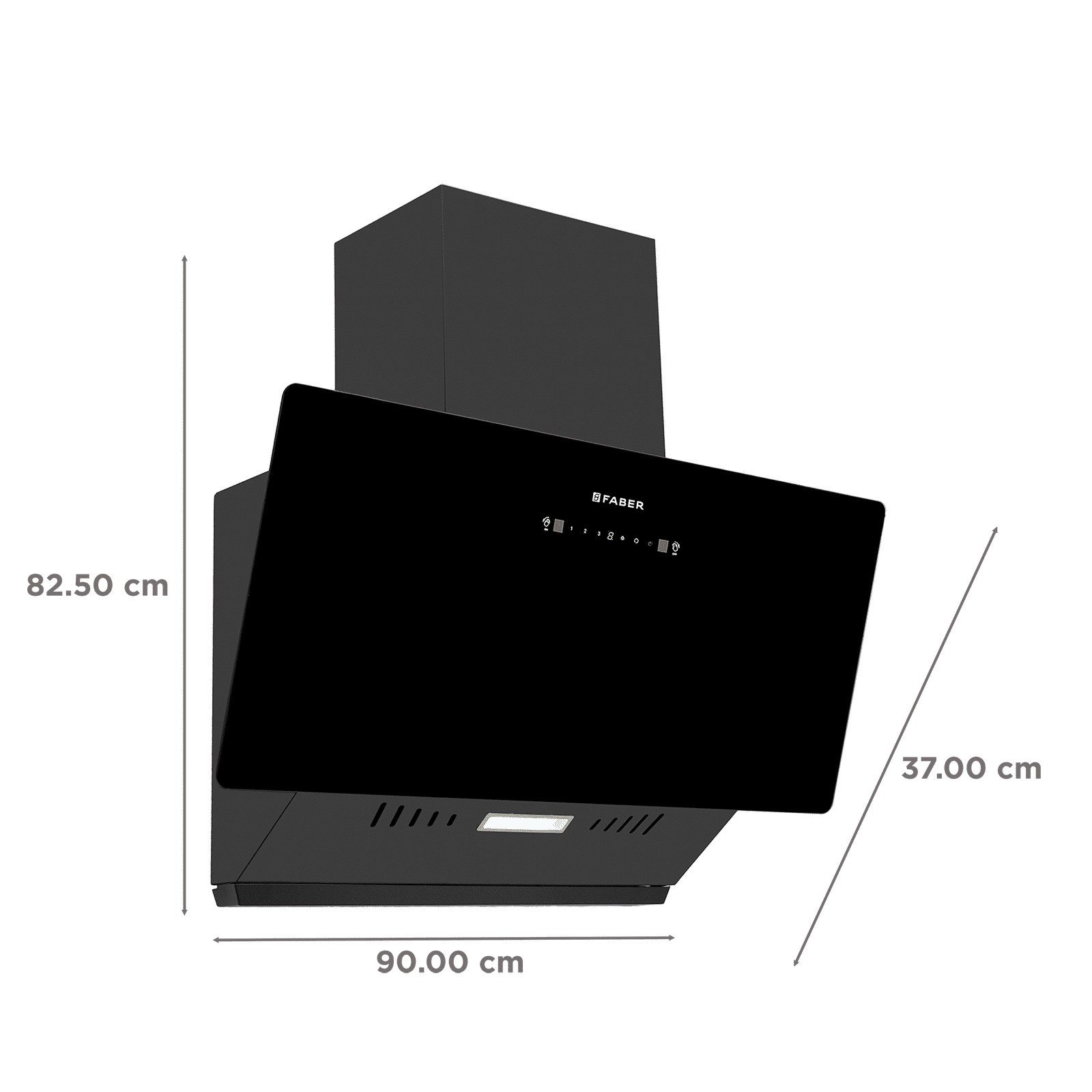 Faber HOOD ALLURE 3D BLDC HC SC FL BK IN 90 - V 90cm 1500m3/hr Ductless Auto Clean Wall Mounted Chimney with Touch and Gesture Control (Black)_2