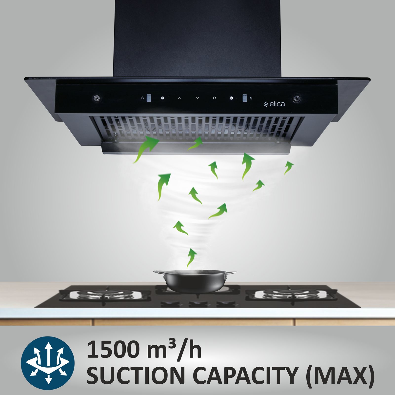 elica FLT FL 600 HAC LTW MS NERO 60cm 1500m3/hr Ducted Auto Clean Wall Mounted Chimney with Motion Sensor (Black) elica FLT FL 600 HAC LTW MS NERO 60cm 1500m3/hr Ducted Auto Clean Wall Mounted Chimney with Motion Sensor (Black)_6