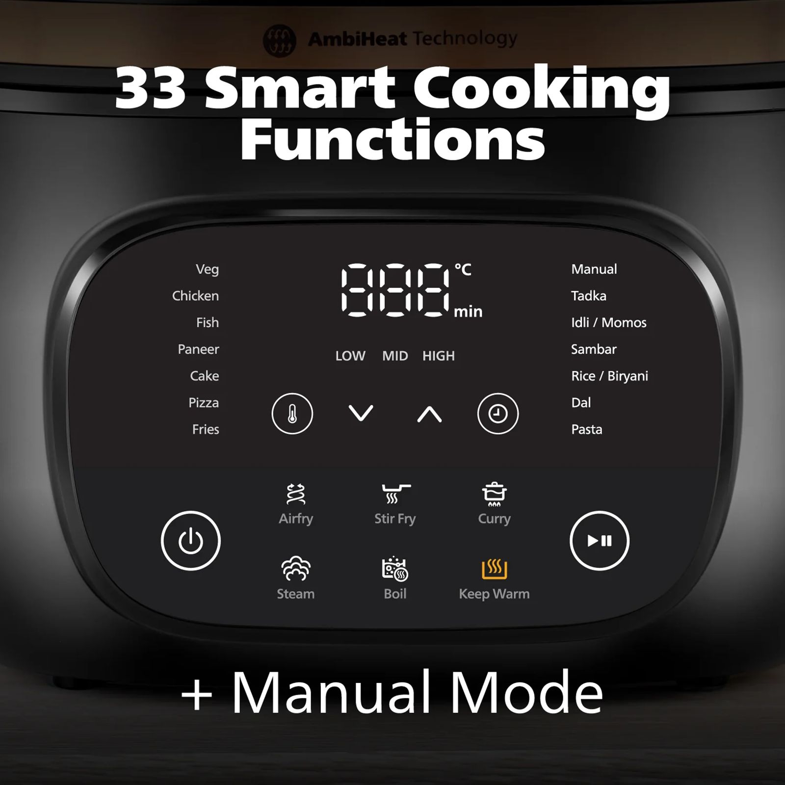 Philips OneChef Smart All in One Cooking Device 6L 2280 Watt with AmbiHeat Technology (Black)_5
