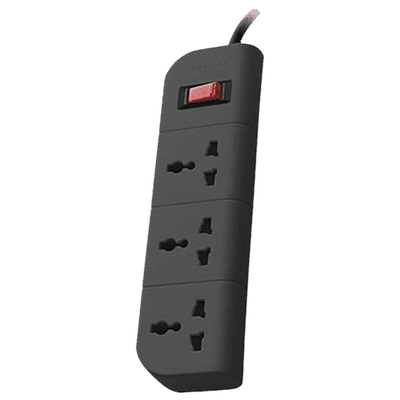 belkin 6 Amps 3 Sockets Surge Protector with Individual Switch (1.5 Meters, Heavy Duty Cable Overload Protection, F9E300ZB, Grey)