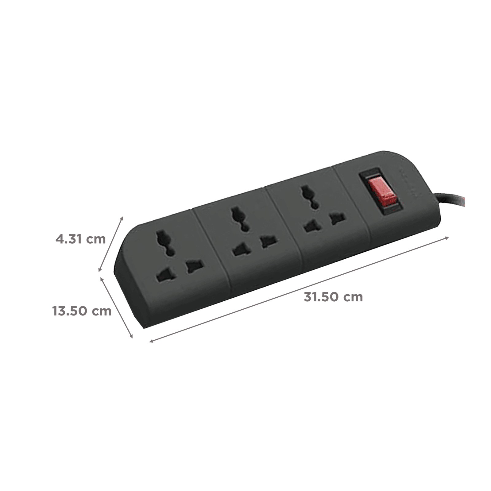 belkin 6 Amps 3 Sockets Surge Protector with Individual Switch (1.5 Meters, Heavy Duty Cable Overload Protection, F9E300ZB, Grey)_3