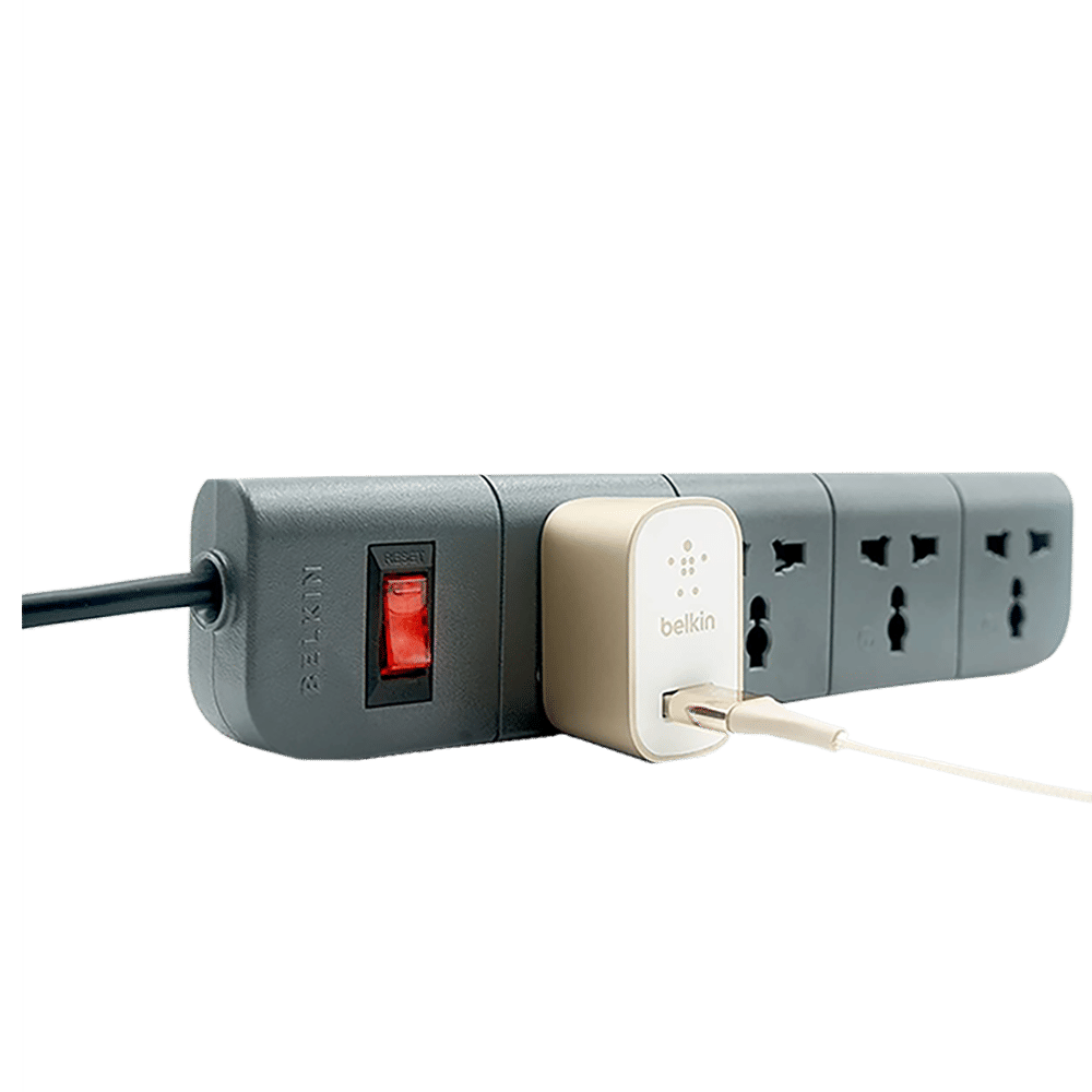 belkin Economy Series 6 Amps 4 Sockets Surge Protector with Individual Switch (1.5 Meters, Heavy Duty Cable Overload Protection, F9E400ZB, Grey)_5