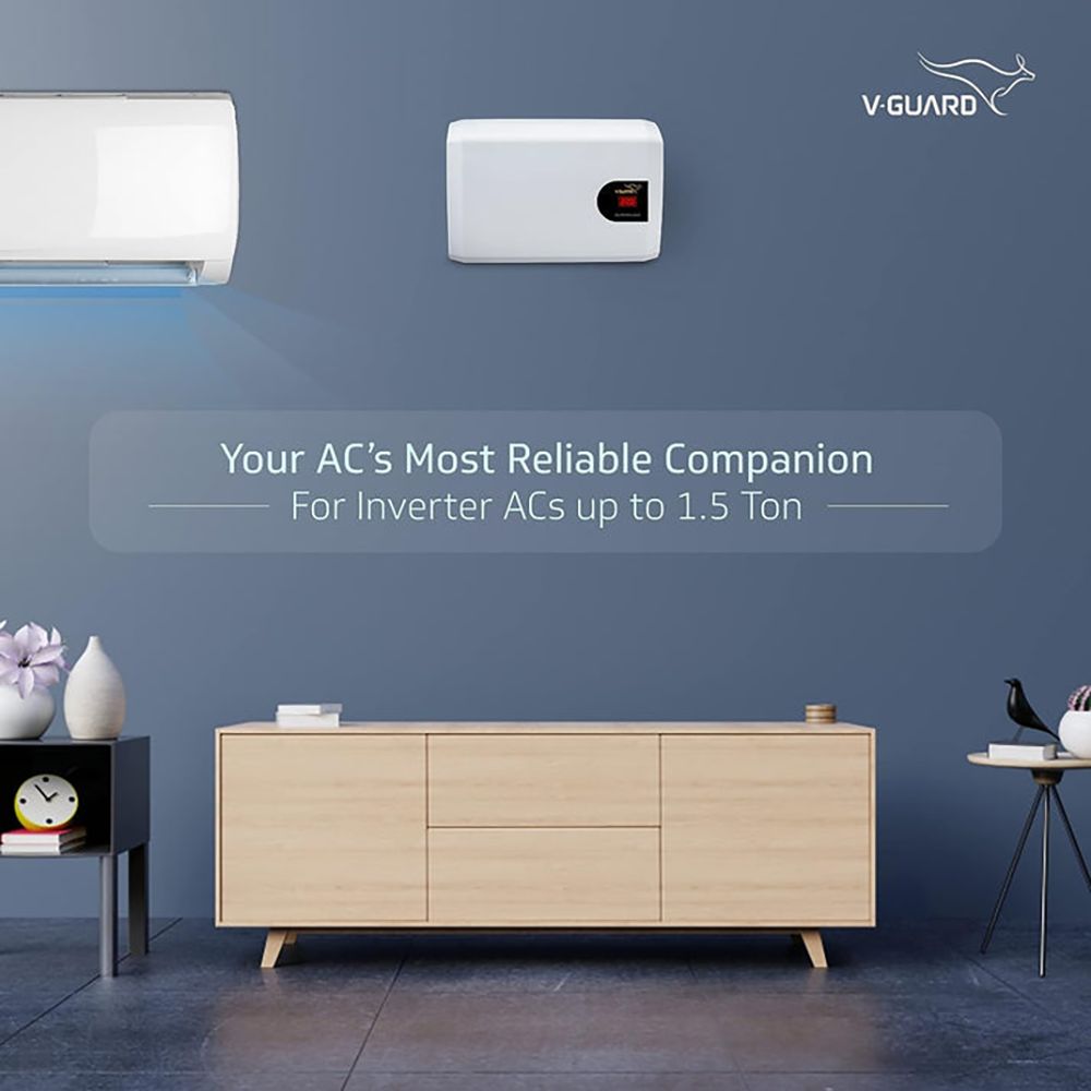 V-Guard iD4 Prima 2040 12 Amps Voltage Stabilizer For 1.5T Air Conditioner (160 - 280 V, Digital Display, White)_10