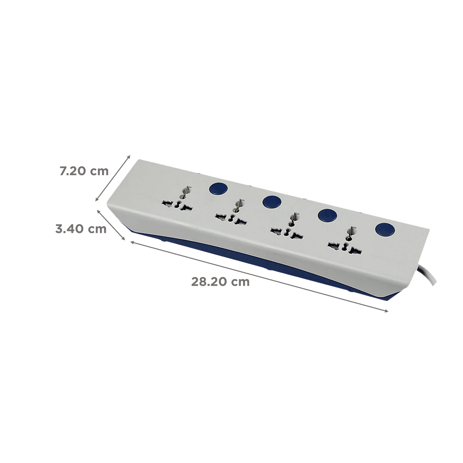 HAVELLS Royal Star 10 Amps 4 Sockets Plus 4 Surge and Spike Guard (2 Meters, Surge Protection, AHNKXXB104, Grey)_3