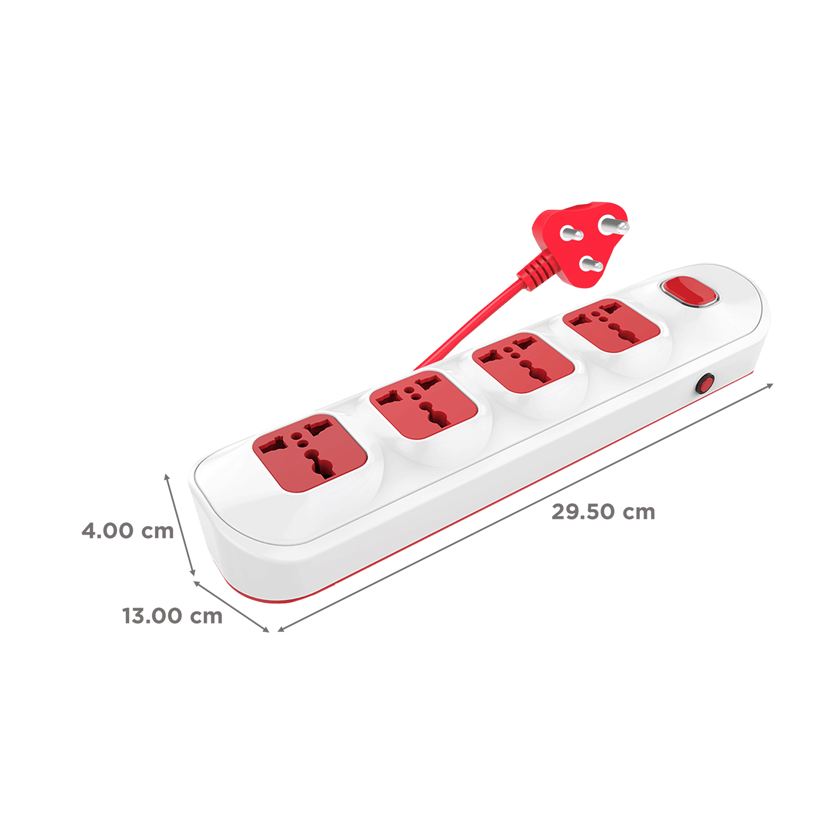 GM 4 Plus 1 4 Sockets Spike Guard ( Ergonomic Design, GM 3251, White) GM 4 Plus 1 4 Sockets Spike Guard ( Ergonomic Design, GM 3251, White)_3