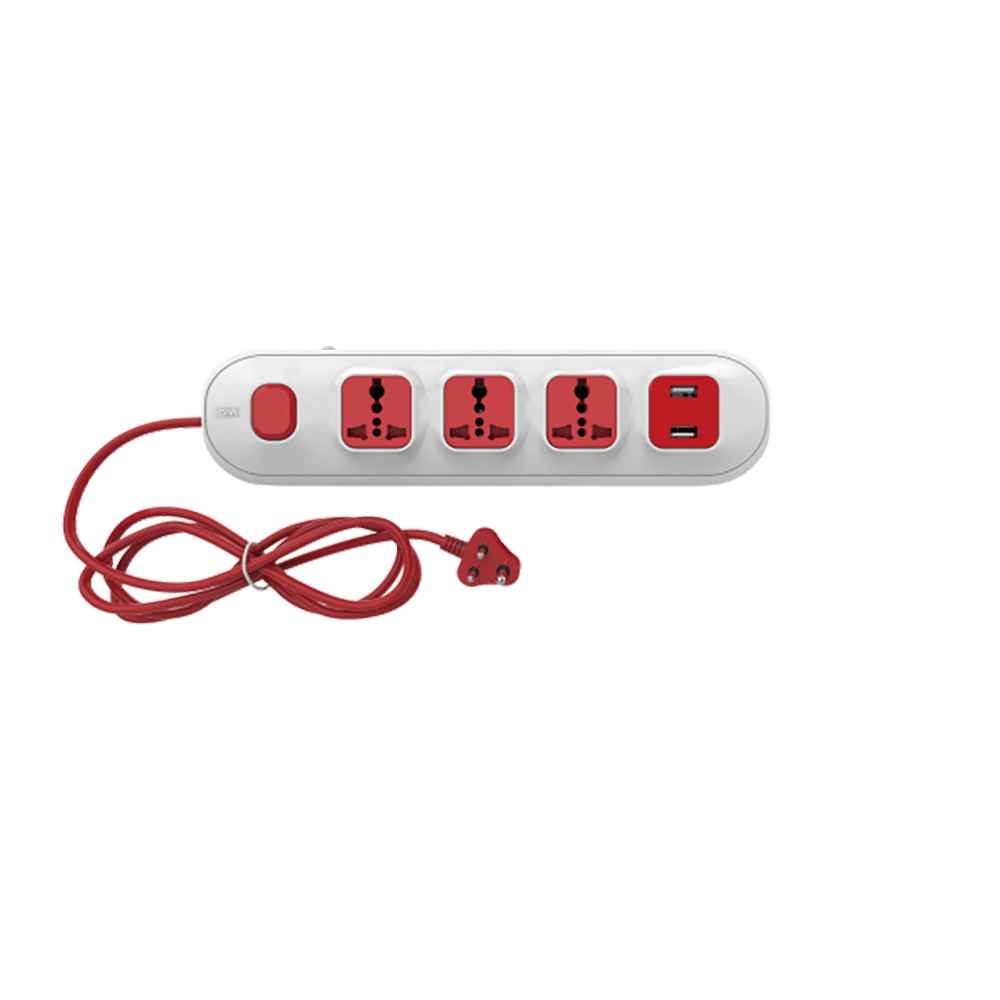 GM 4 Plus 1 4 Sockets Spike Guard ( Ergonomic Design, GM 3251, White) GM 4 Plus 1 4 Sockets Spike Guard ( Ergonomic Design, GM 3251, White)_4