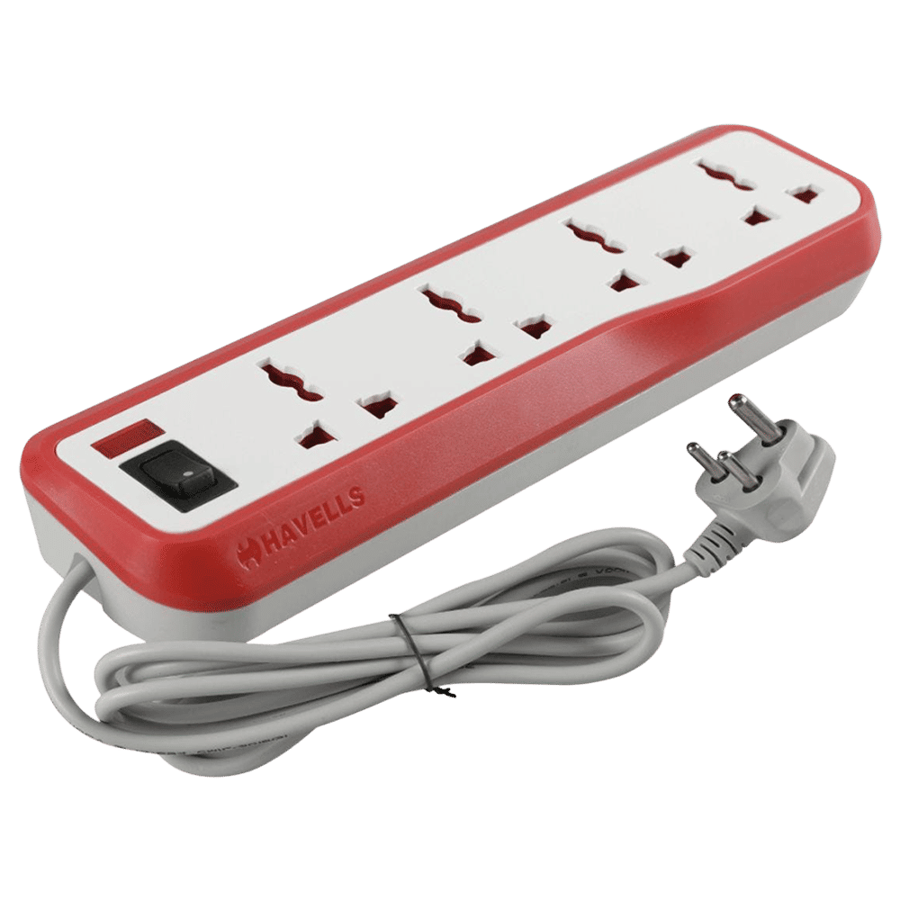 HAVELLS EcoStar 6 Amps 4 Sockets Spike Guard (4 Meters, Neon Indicator, AHNKXXR004, White)_7