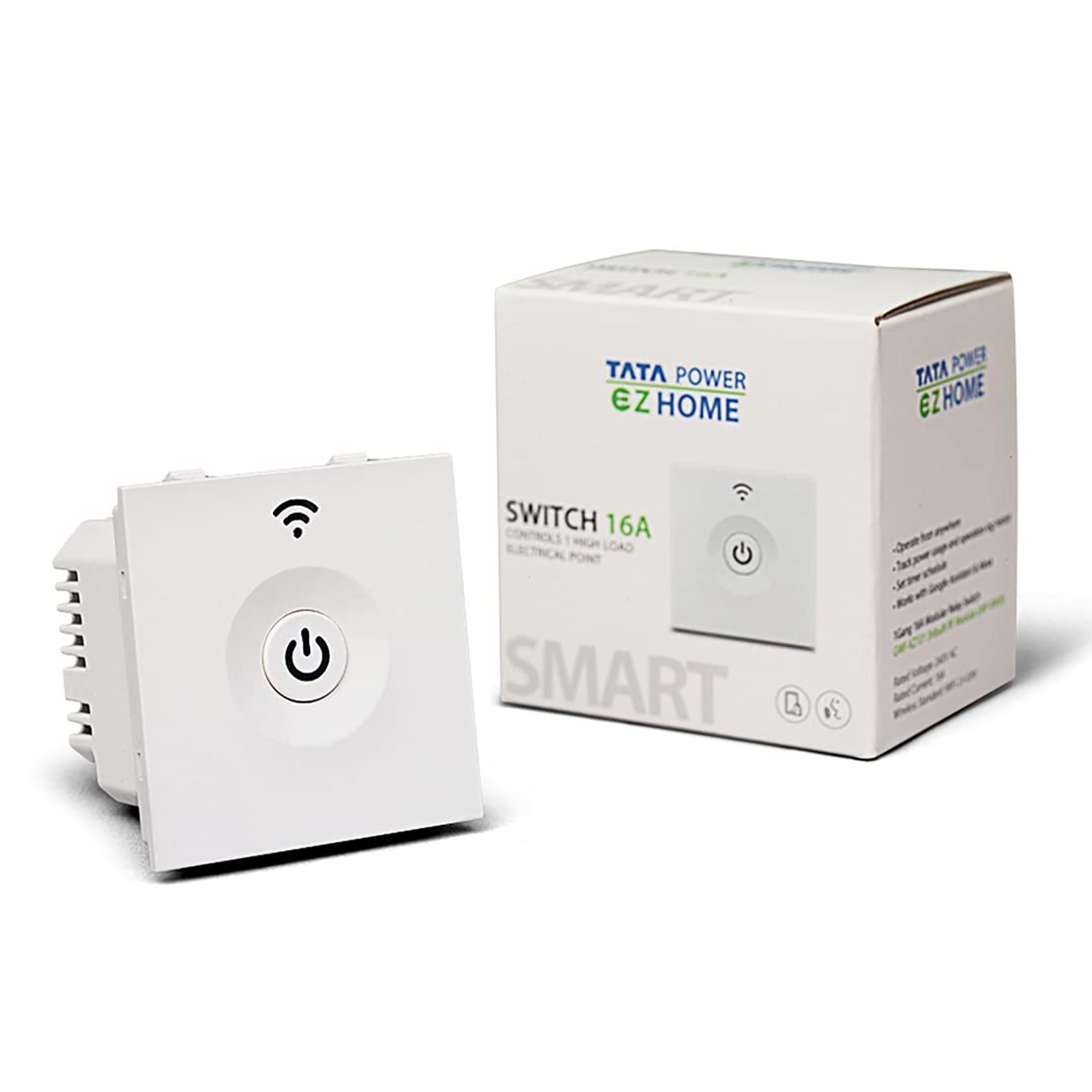 TATA POWER EZ HOME 16 Amps Smart Switch (Google and Alexa Voice Assisted, GWF-KZ101, White) TATA POWER EZ HOME 16 Amps Smart Switch (Google and Alexa Voice Assisted, GWF-KZ101, White)_4