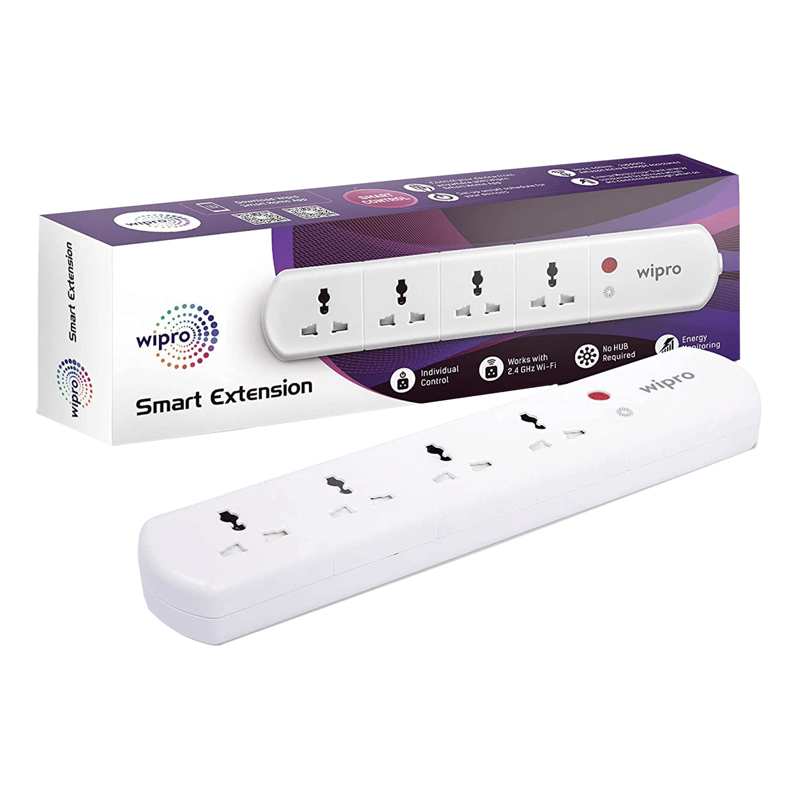 wipro 4 Sockets Smart Extension Board (Energy Monitoring, DSE2150, White) wipro 4 Sockets Smart Extension Board (Energy Monitoring, DSE2150, White)_1