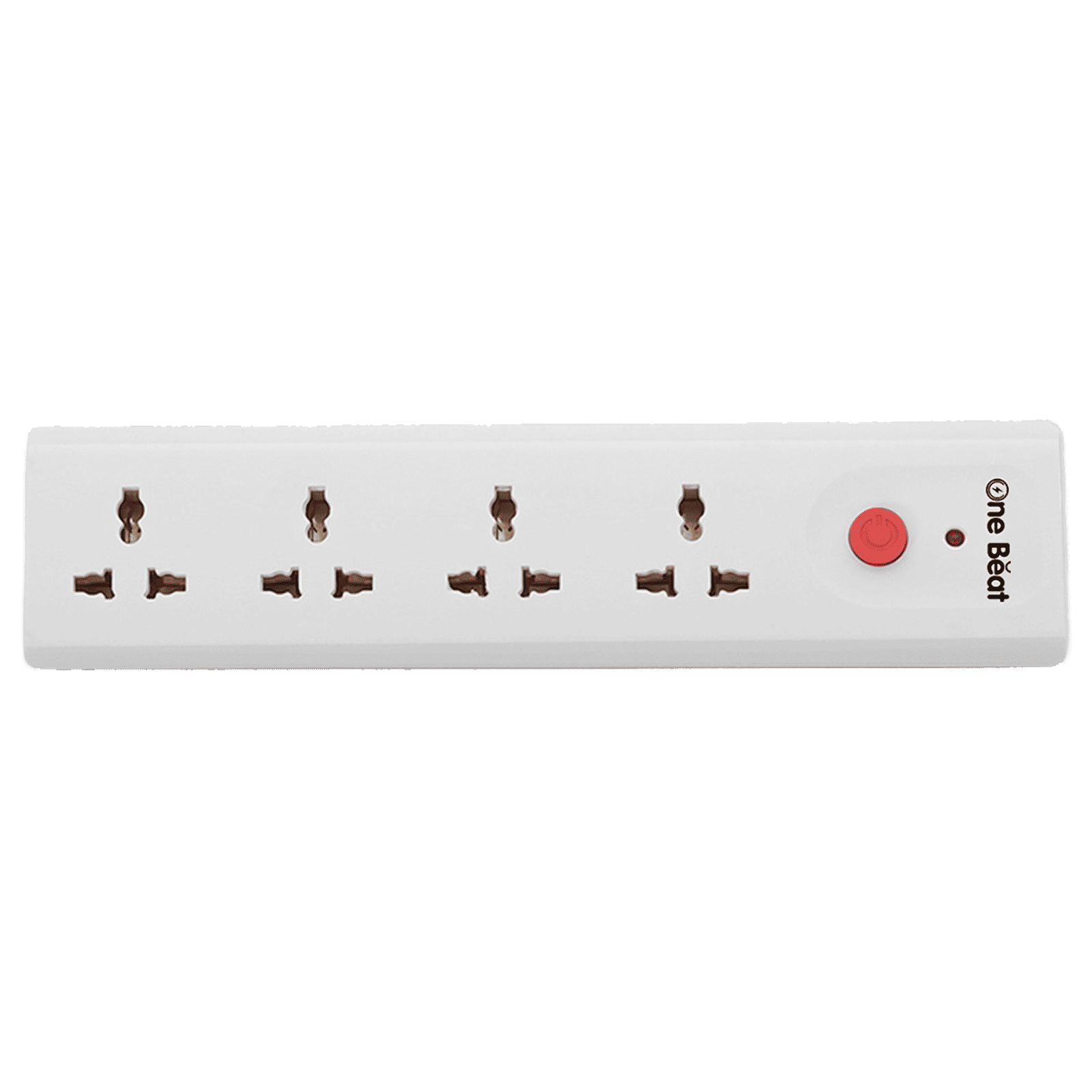 One Beat Spark 4 10 Amps 4 Sockets Extension Board (2 Meters, Resettable Circuit Breaker, OB-20402, White) One Beat Spark 4 10 Amps 4 Sockets Extension Board (2 Meters, Resettable Circuit Breaker, OB-20402, White)_1
