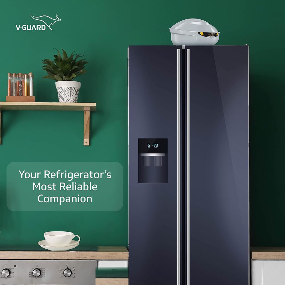 V-GUARD 4 Amps Voltage Stabilizer For 600 Litres Refrigerator + 1 Deep Freezer (135 - 280 V, Fail Safe Circuit Protection, VG 100, Grey)_8