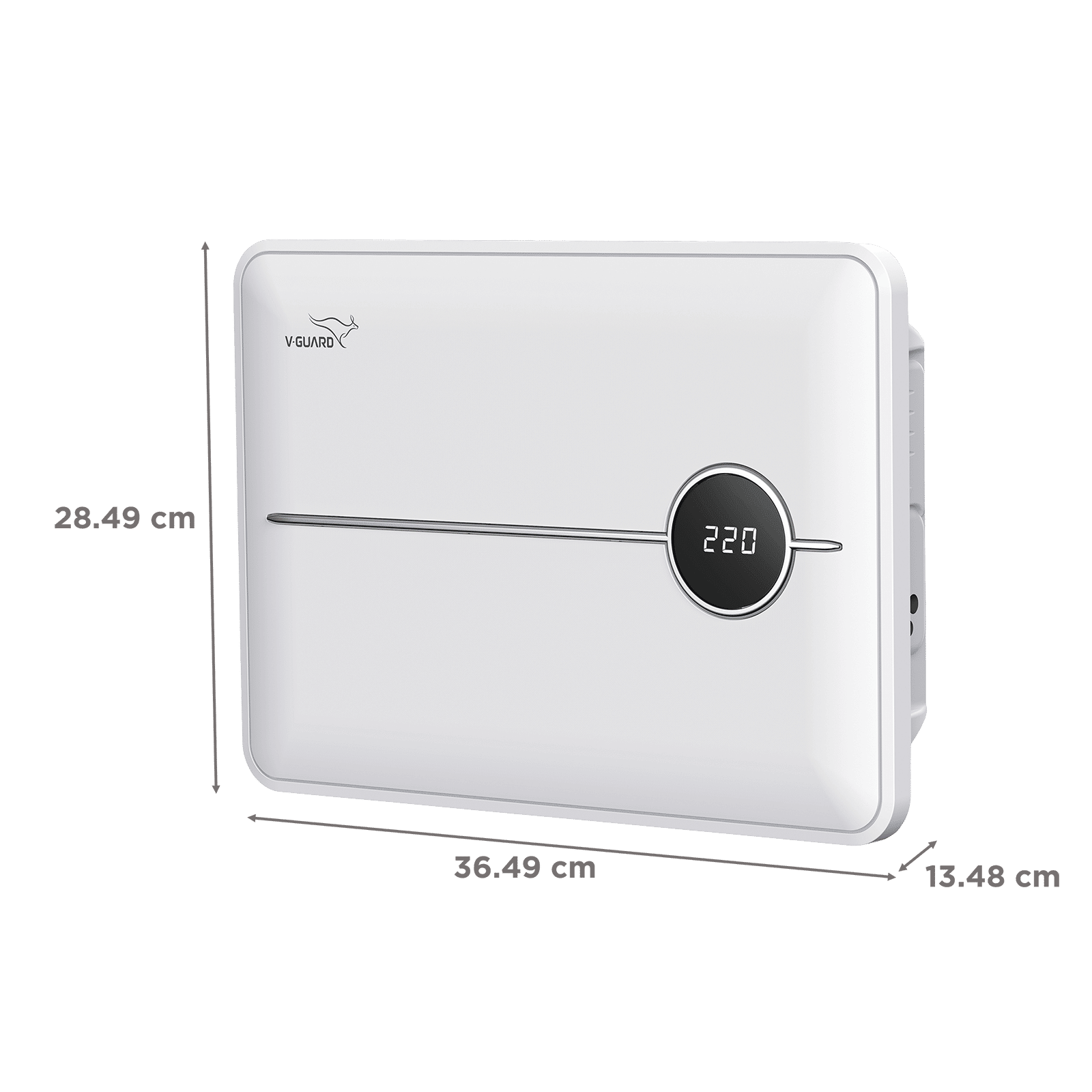 V-Guard 15 Amps Voltage Stabilizer Dishwasher / Washing Machine / Microwave Oven / Tread Mill (135 - 280 V, Smart Voltage Correction, VDW 500 Prime, White) V-Guard 15 Amps Voltage Stabilizer Dishwasher / Washing Machine / Microwave Oven / Tread Mill (135 - 280 V, Smart Voltage Correction, VDW 500 Prime, White)_3