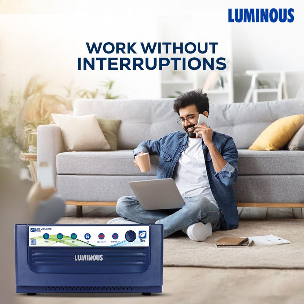 LUMINOUS Eco Volt Neo 1550 17 Amps Inverter (LED Indications, F04115515151, Blue)_7