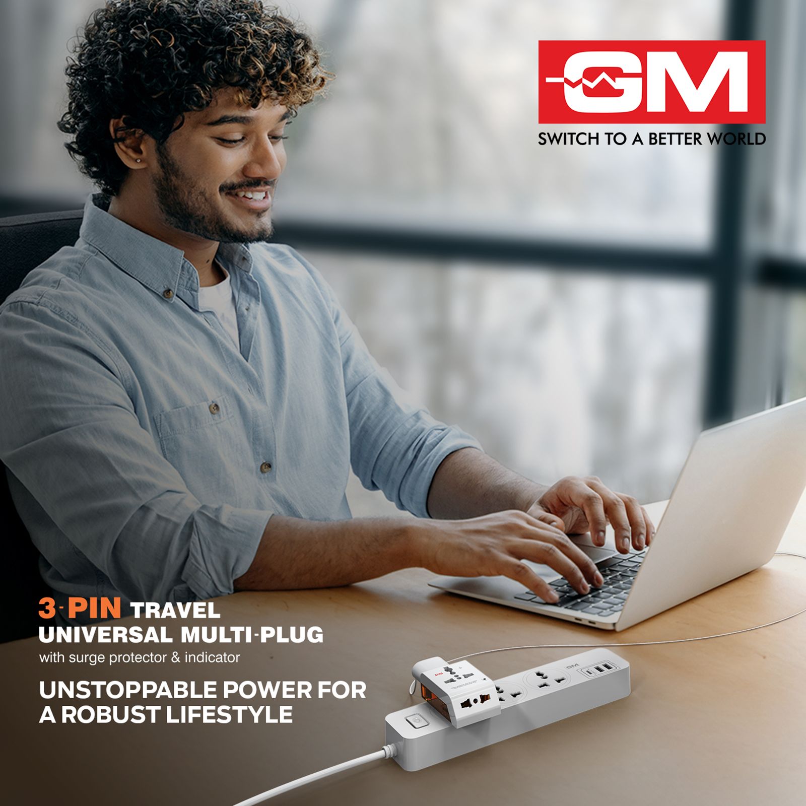 GM G Magic 1 Plugs Travel Adapter (Universal Compatibility, 3012, White) GM G Magic 1 Plugs Travel Adapter (Universal Compatibility, 3012, White)_9