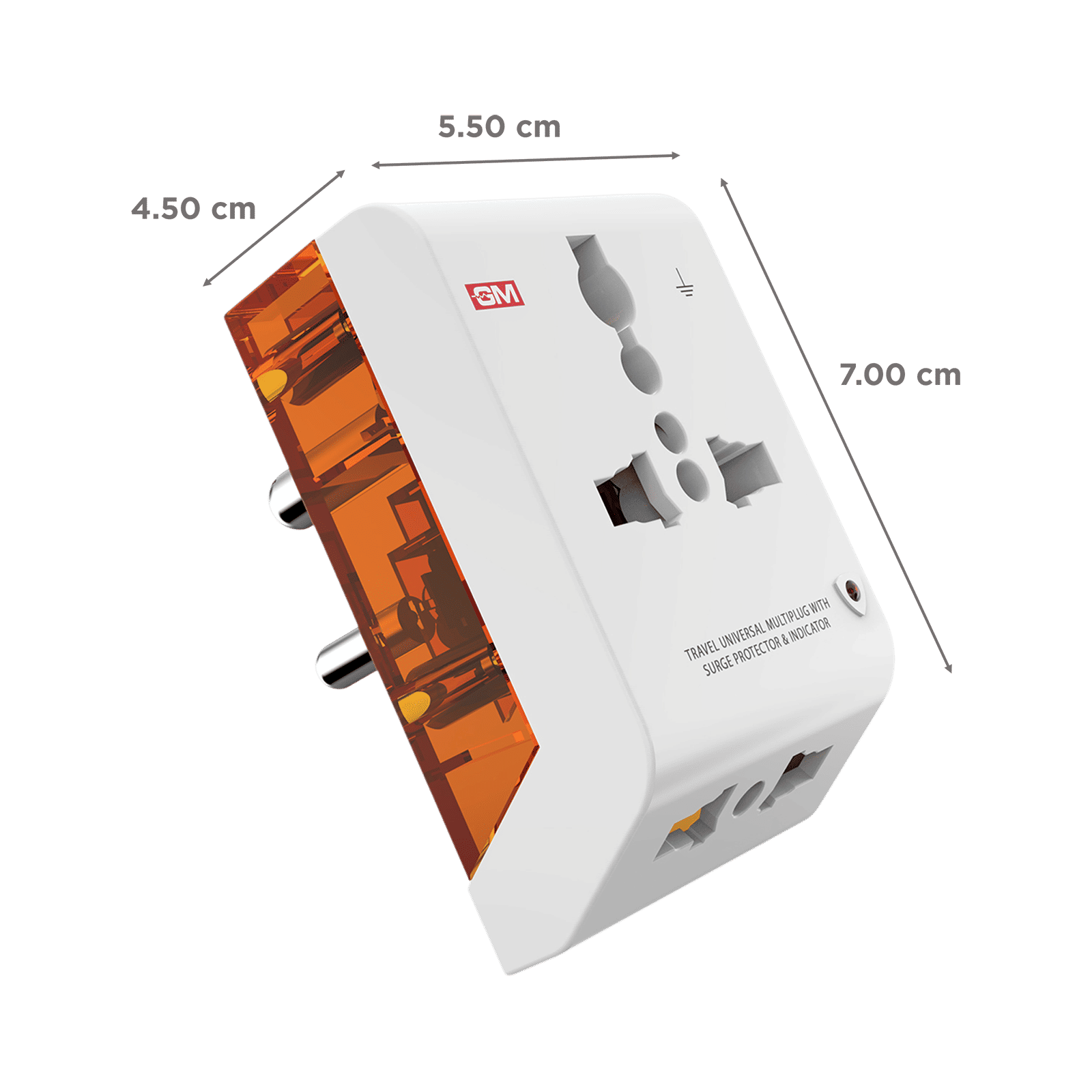 GM G Magic 1 Plugs Travel Adapter (Universal Compatibility, 3012, White) GM G Magic 1 Plugs Travel Adapter (Universal Compatibility, 3012, White)_2