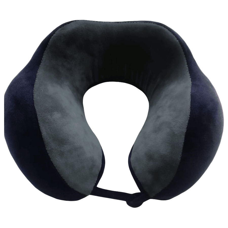 VIAGGI Memory Foam Neck Pillow (VIIAGIIE0087, Grey)_2