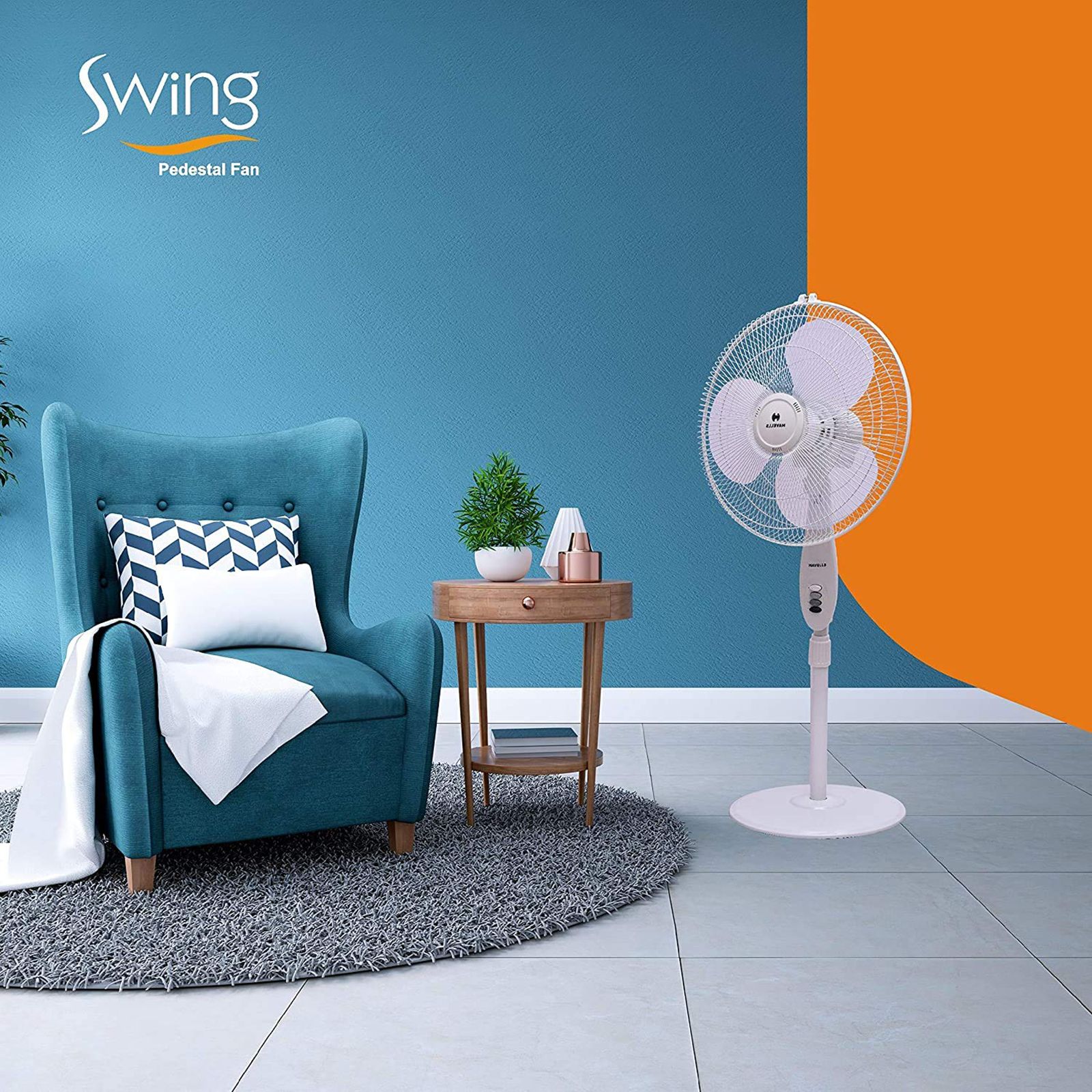 HAVELLS Swing 3 Star 400mm 3 Blade Thermal Overload Protector Pedestal Fan (Inverter Technology, White) HAVELLS Swing 3 Star 400mm 3 Blade Thermal Overload Protector Pedestal Fan (Inverter Technology, White)_7