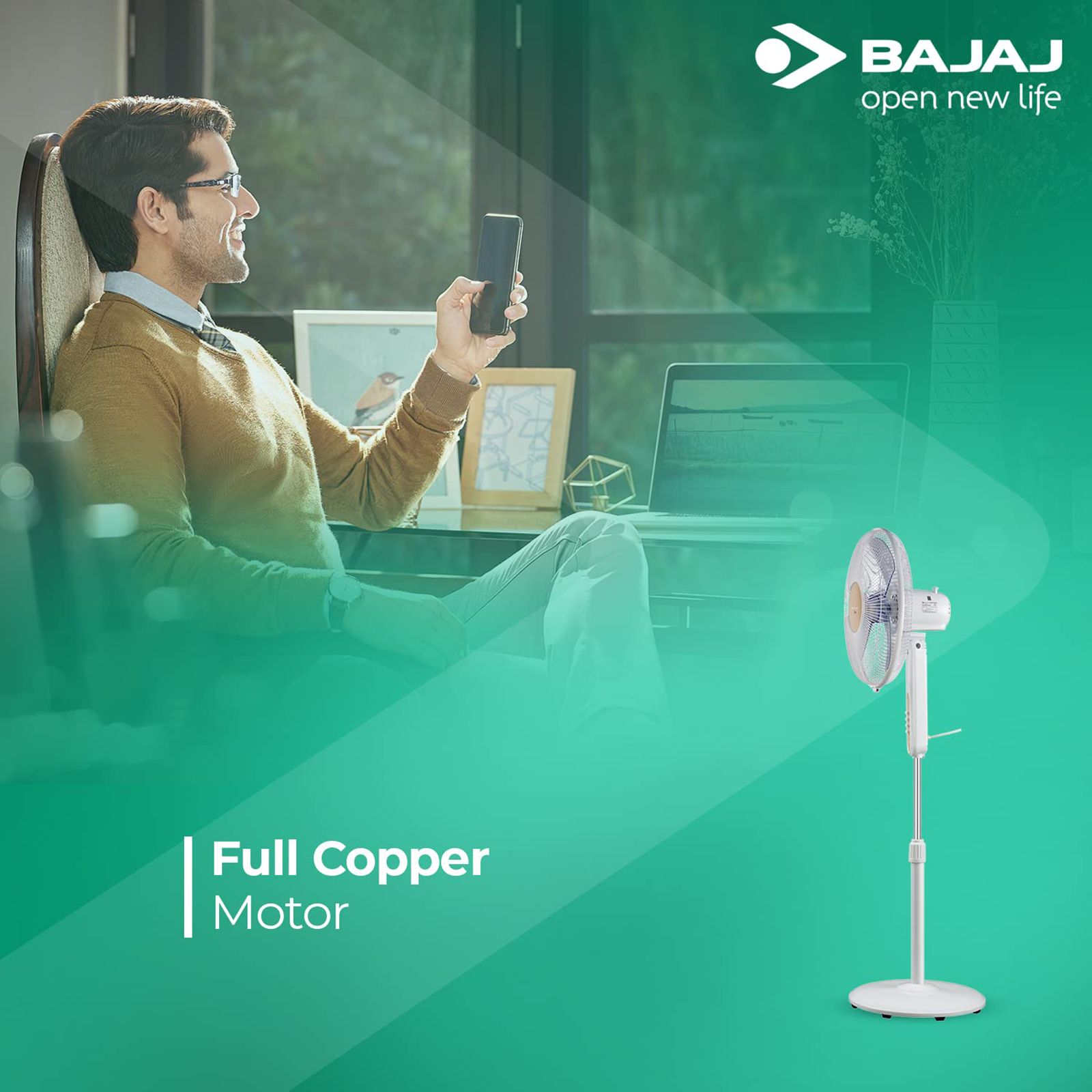 BAJAJ Midea 400mm 3 Blade Silent Operation Pedestal Fan (Thermal Overload Protector, White) BAJAJ Midea 400mm 3 Blade Silent Operation Pedestal Fan (Thermal Overload Protector, White)_8