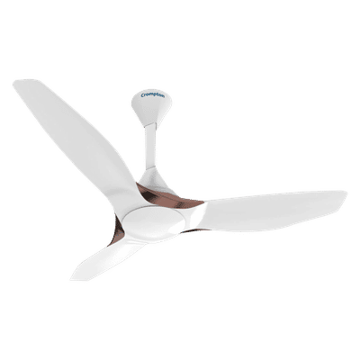 Crompton SilentPro Enso 5 Star 1200mm 3 Blade BLDC Motor Ceiling Fan with Remote (Inverter Technology, Silk White)