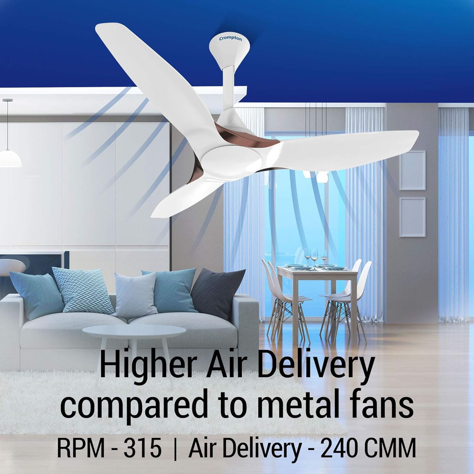 Crompton SilentPro Enso 5 Star 1200mm 3 Blade BLDC Motor Ceiling Fan with Remote (Inverter Technology, Silk White) Crompton SilentPro Enso 5 Star 1200mm 3 Blade BLDC Motor Ceiling Fan with Remote (Inverter Technology, Silk White)_15