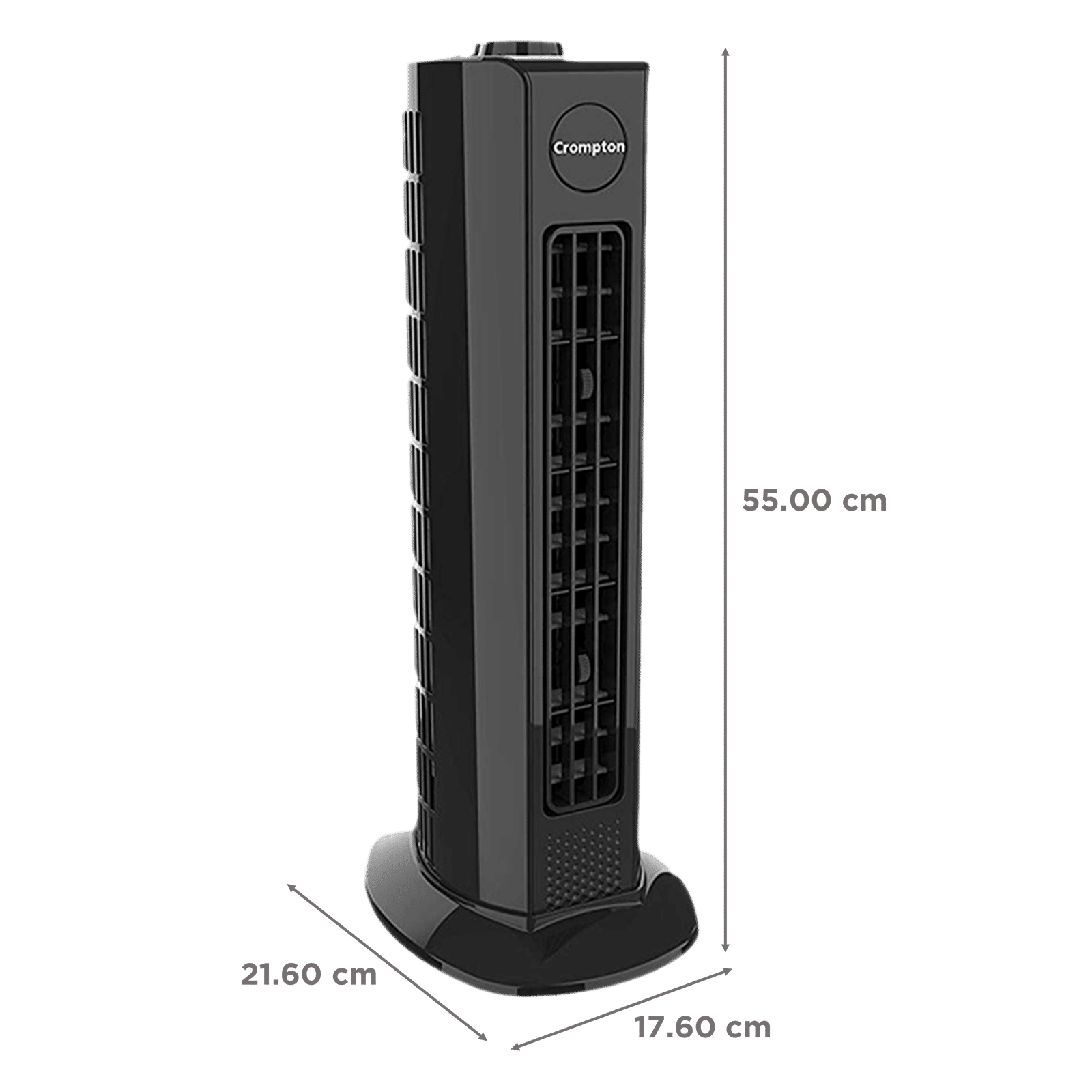 Crompton Air Buddy Bladeless 700 m3/hr Air Delivery Tower Fan (Soft Focused Air, Black)_2