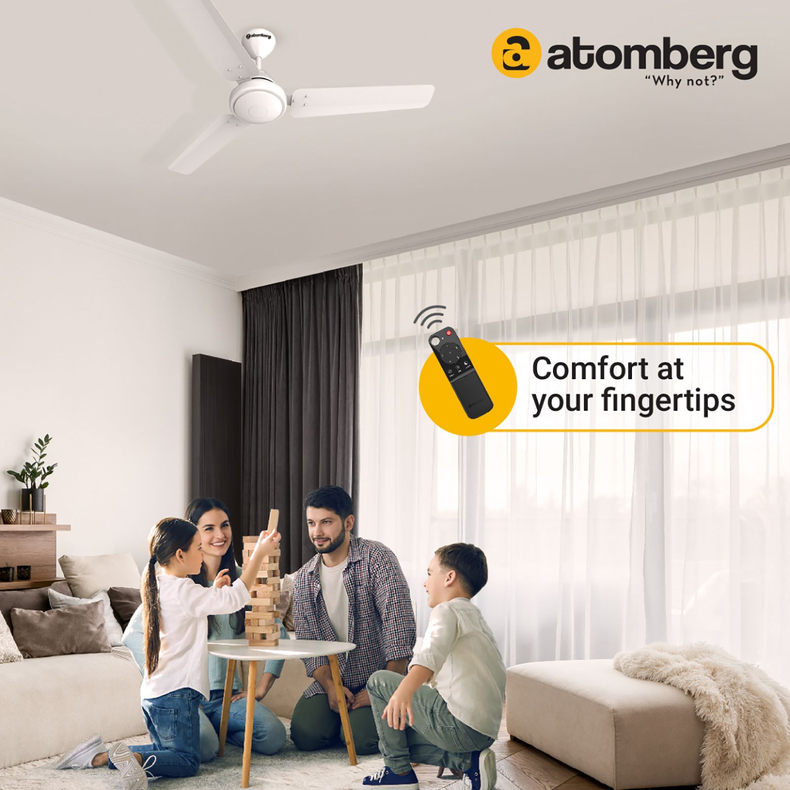 atomberg Efficio 5 Star 1200mm 3 Blade BLDC Motor Ceiling Fan with Remote (LED Indicator, White) atomberg Efficio 5 Star 1200mm 3 Blade BLDC Motor Ceiling Fan with Remote (LED Indicator, White)_11