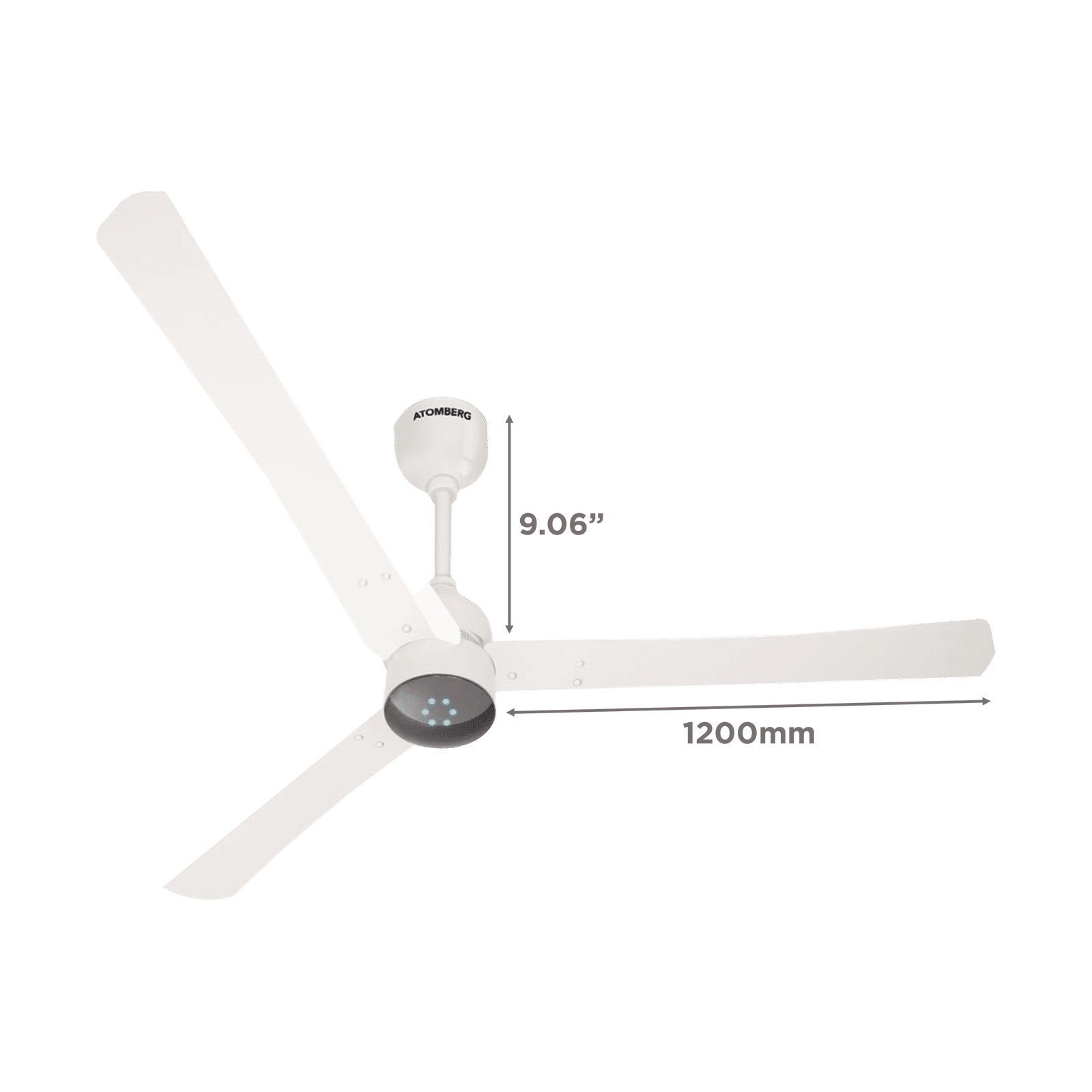 atomberg Renesa Plus 5 Star 1200mm 3 Blade BLDC Motor Ceiling Fan with Remote (LED Indicator, Pearl White)_2