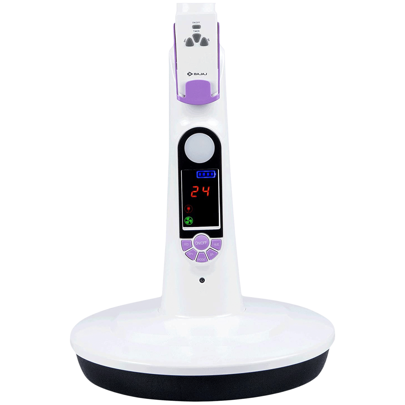 BAJAJ Nuvo 400mm 5 Blade Rechargeable Pedestal Fan with 5400 mAh Battery (BLDC Motor, Plum Purple) BAJAJ Nuvo 400mm 5 Blade Rechargeable Pedestal Fan with 5400 mAh Battery (BLDC Motor, Plum Purple)_6