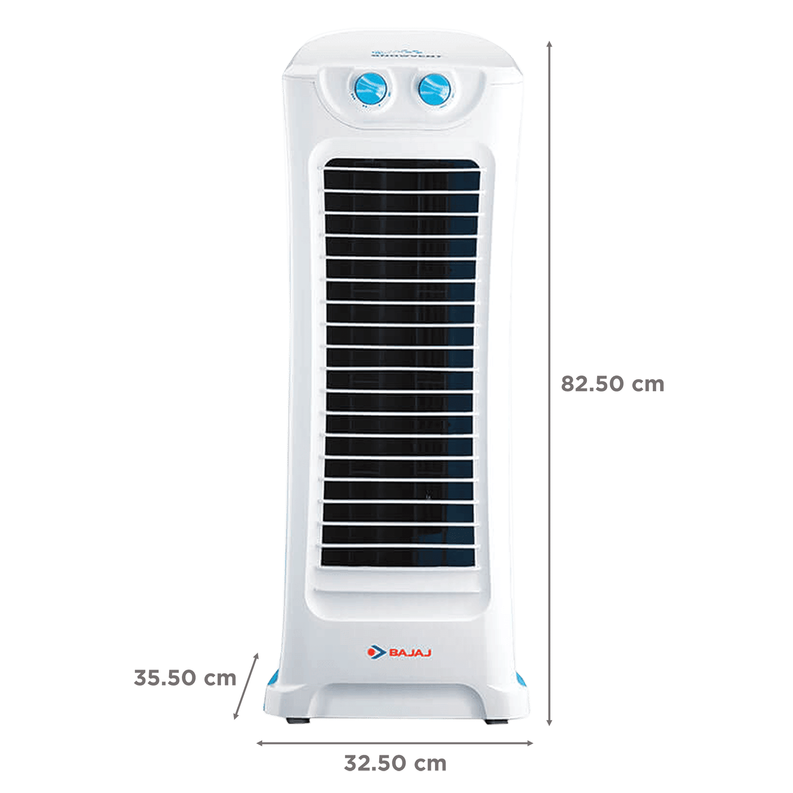 BAJAJ Snowvent Bladeless 2500 m3/hr Air Delivery Tower Fan (Ergonomic Control Panel, Blue & Turquoise)_2