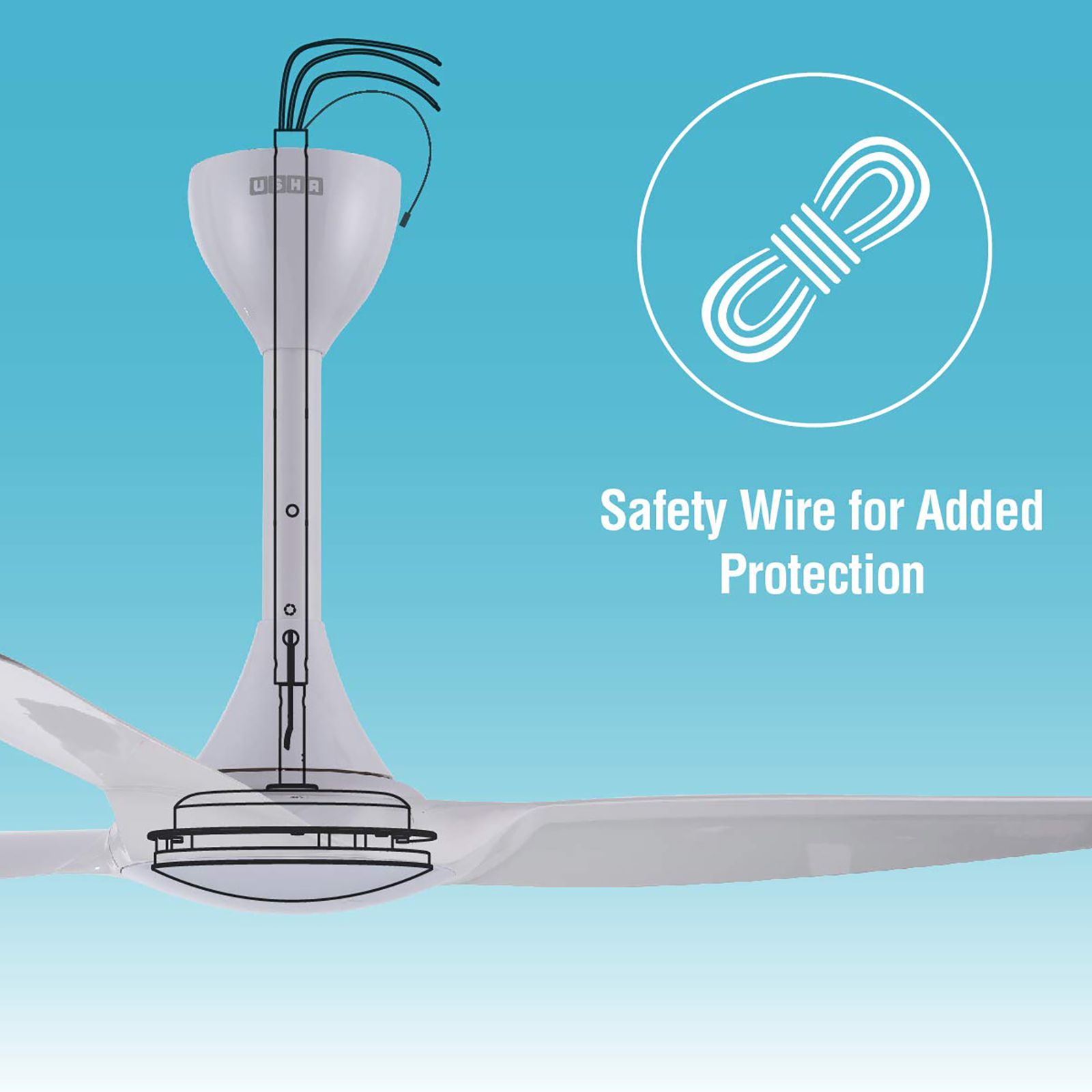 USHA Heleous 1220mm 3 Blade BLDC Motor Ceiling Fan with Remote (Bi Directional rotation, Sparkle White) USHA Heleous 1220mm 3 Blade BLDC Motor Ceiling Fan with Remote (Bi Directional rotation, Sparkle White)_16