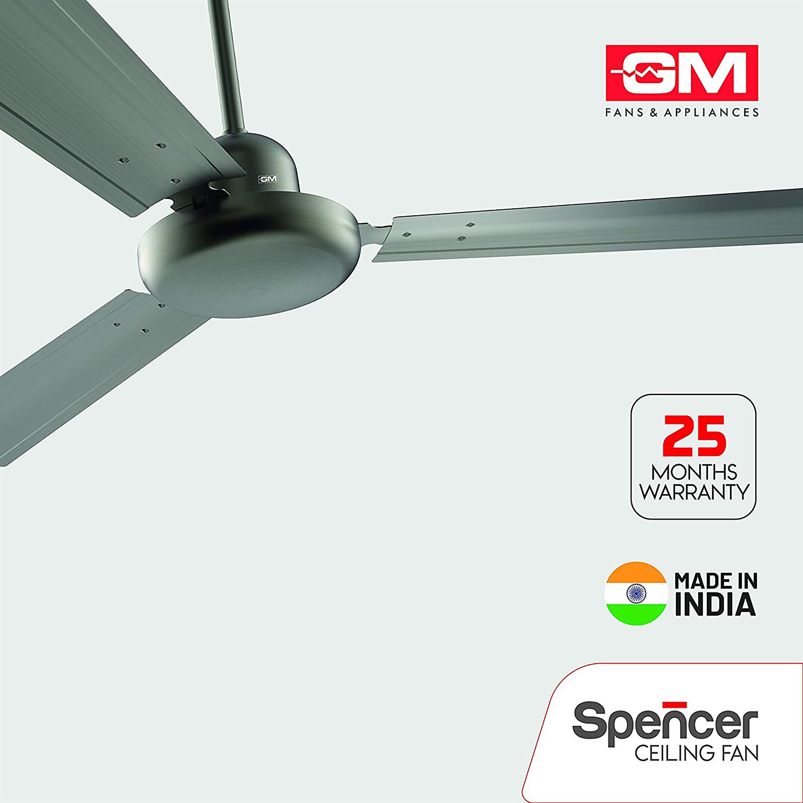 GM Spencer 1200mm 3 Blade High Speed Ceiling Fan (Aerodynamically Designed, Brush Still)_7