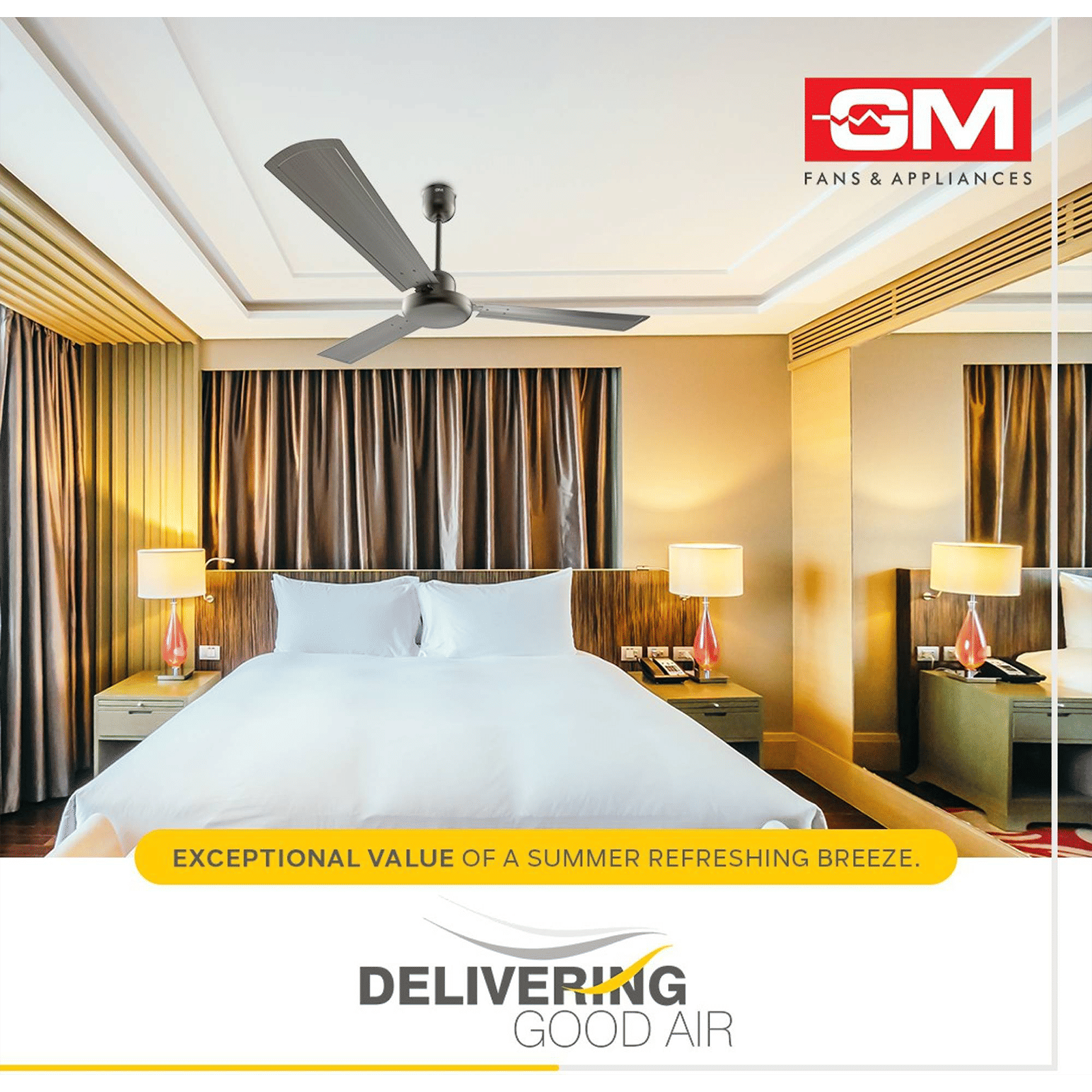 GM Spencer 1200mm 3 Blade High Speed Ceiling Fan (Aerodynamically Designed, Brush Still)_5