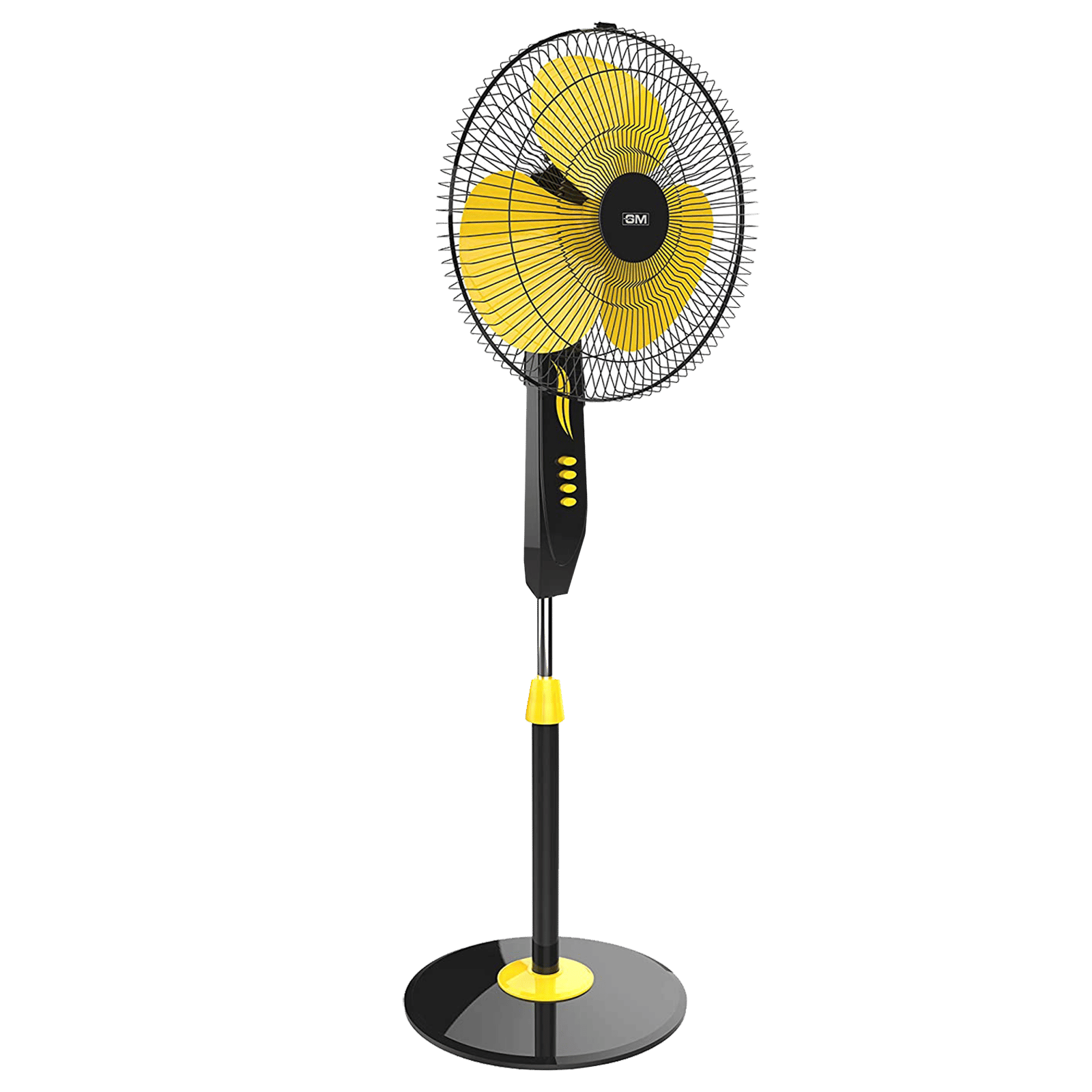 GM Livo 400mm 3 Blade Noiseless Operation Pedestal Fan (Rust Proof, Yellow & Black) GM Livo 400mm 3 Blade Noiseless Operation Pedestal Fan (Rust Proof, Yellow & Black)_4