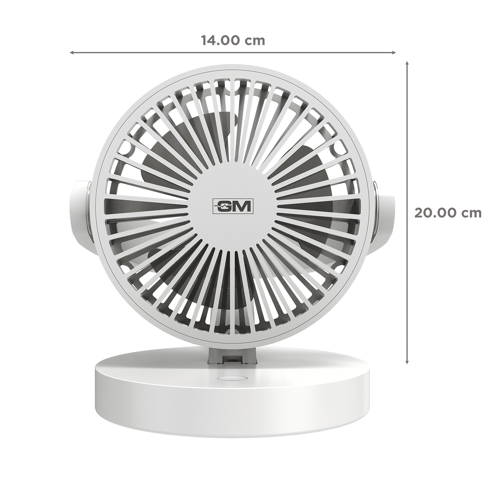GM Handy Air 150mm 3 Blade Rechargeable Personal Fan with 2000 mAh Battery (5 Hr Non Stop Operation, White) GM Handy Air 150mm 3 Blade Rechargeable Personal Fan with 2000 mAh Battery (5 Hr Non Stop Operation, White)_2