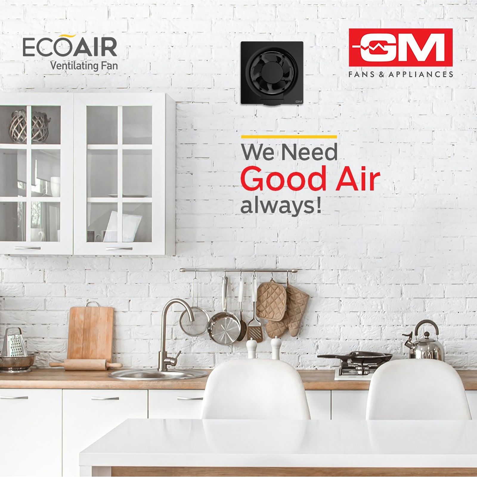 GM Eco Air 150mm Exhaust Fan (Low Noise Operation, Black) GM Eco Air 150mm Exhaust Fan (Low Noise Operation, Black)_5