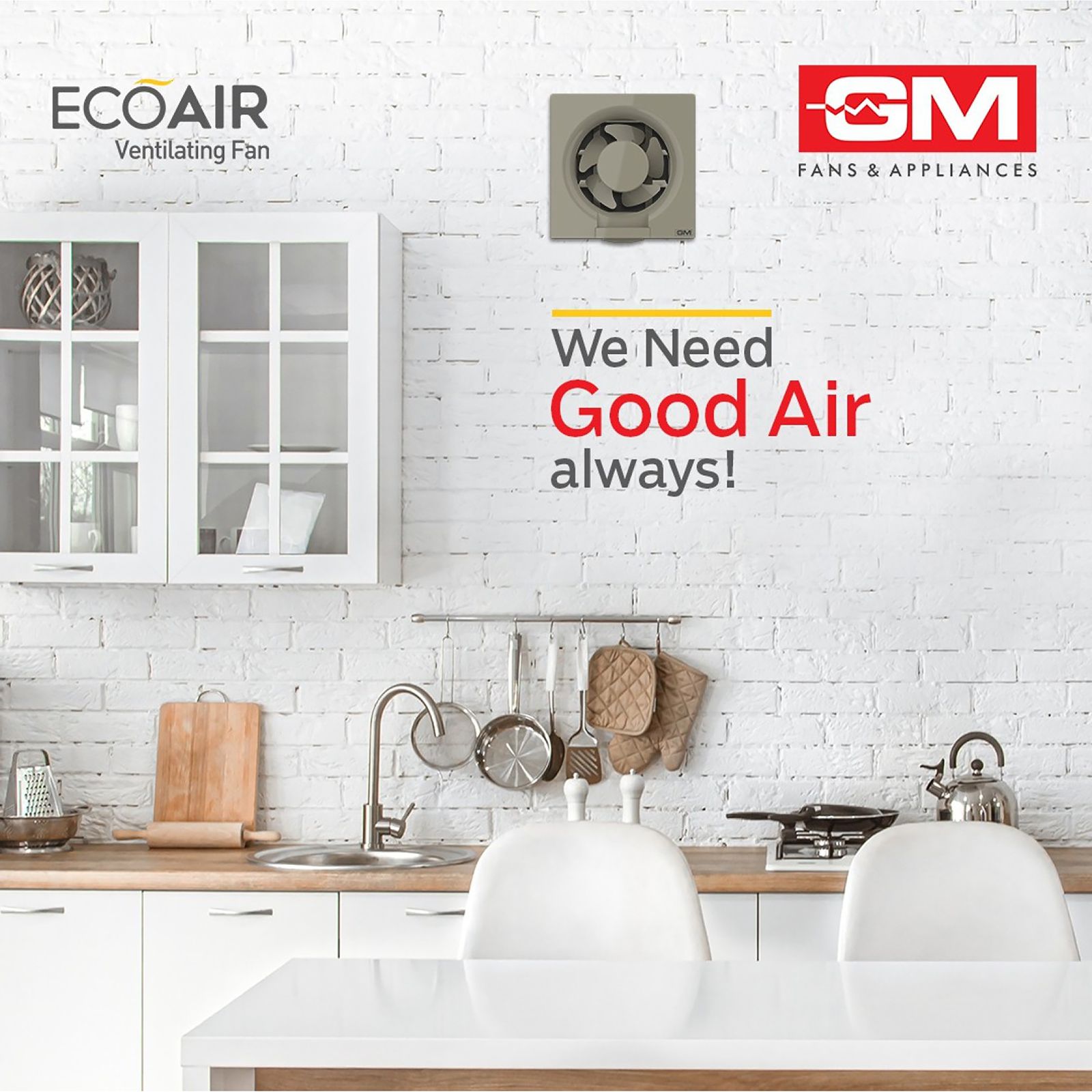 GM Eco Air 200mm Exhaust Fan (Low Noise Operation, Ivory) GM Eco Air 200mm Exhaust Fan (Low Noise Operation, Ivory)_6