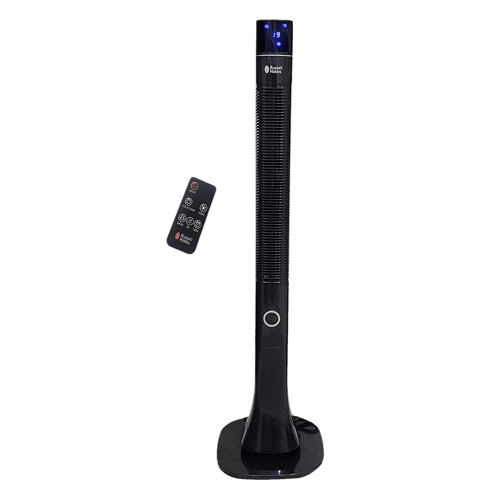 Russell Hobbs RTF-4800 Bladeless 13800 m3/hr Air Delivery Tower Fan with Remote (Superior Quality, Black) Russell Hobbs RTF-4800 Bladeless 13800 m3/hr Air Delivery Tower Fan with Remote (Superior Quality, Black)_1