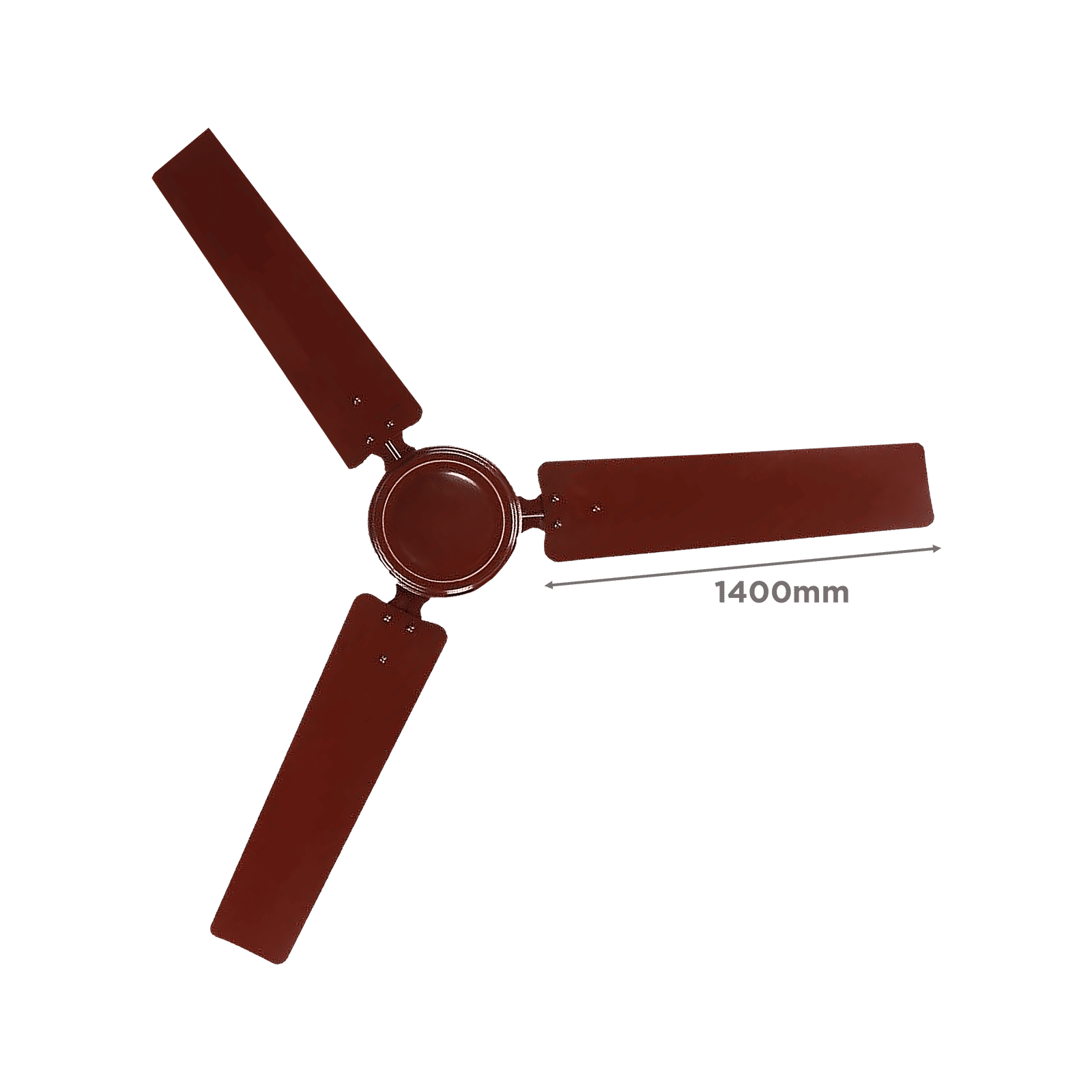 Rico 1400mm 3 Blade Copper Winding Motor Ceiling Fan (Dust Resistant, Brown)_2