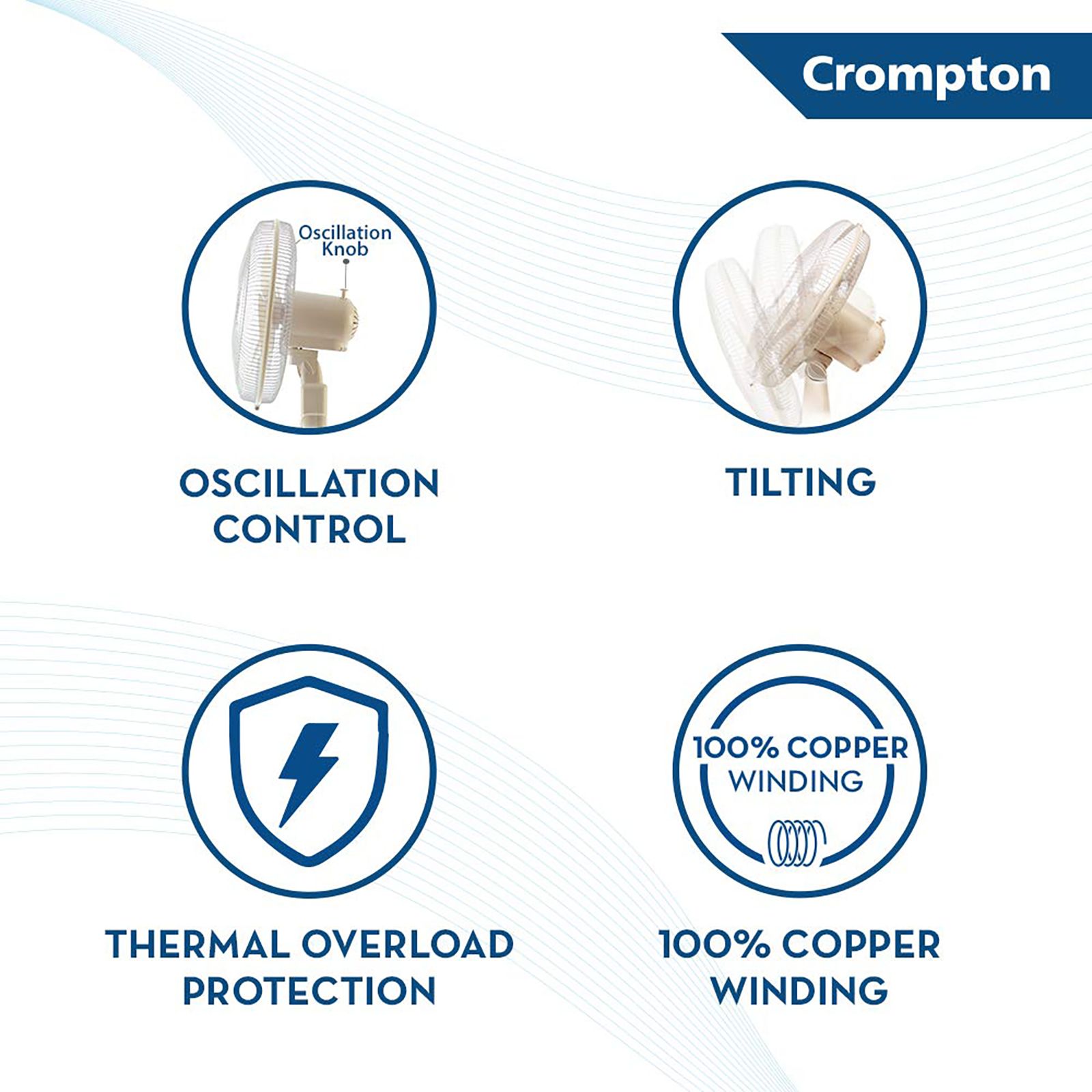 Crompton Torpedo 400mm 3 Blade High Speed Torpedo Table Fan (Smooth Oscillation, Black) Crompton Torpedo 400mm 3 Blade High Speed Torpedo Table Fan (Smooth Oscillation, Black)_7
