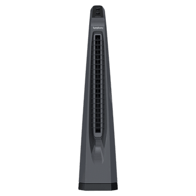 Symphony Surround Bladeless 25 ft Air Throw 650 m3/hr Air Delivery Tower Fan (Powerful Air Throw, Dark Grey)