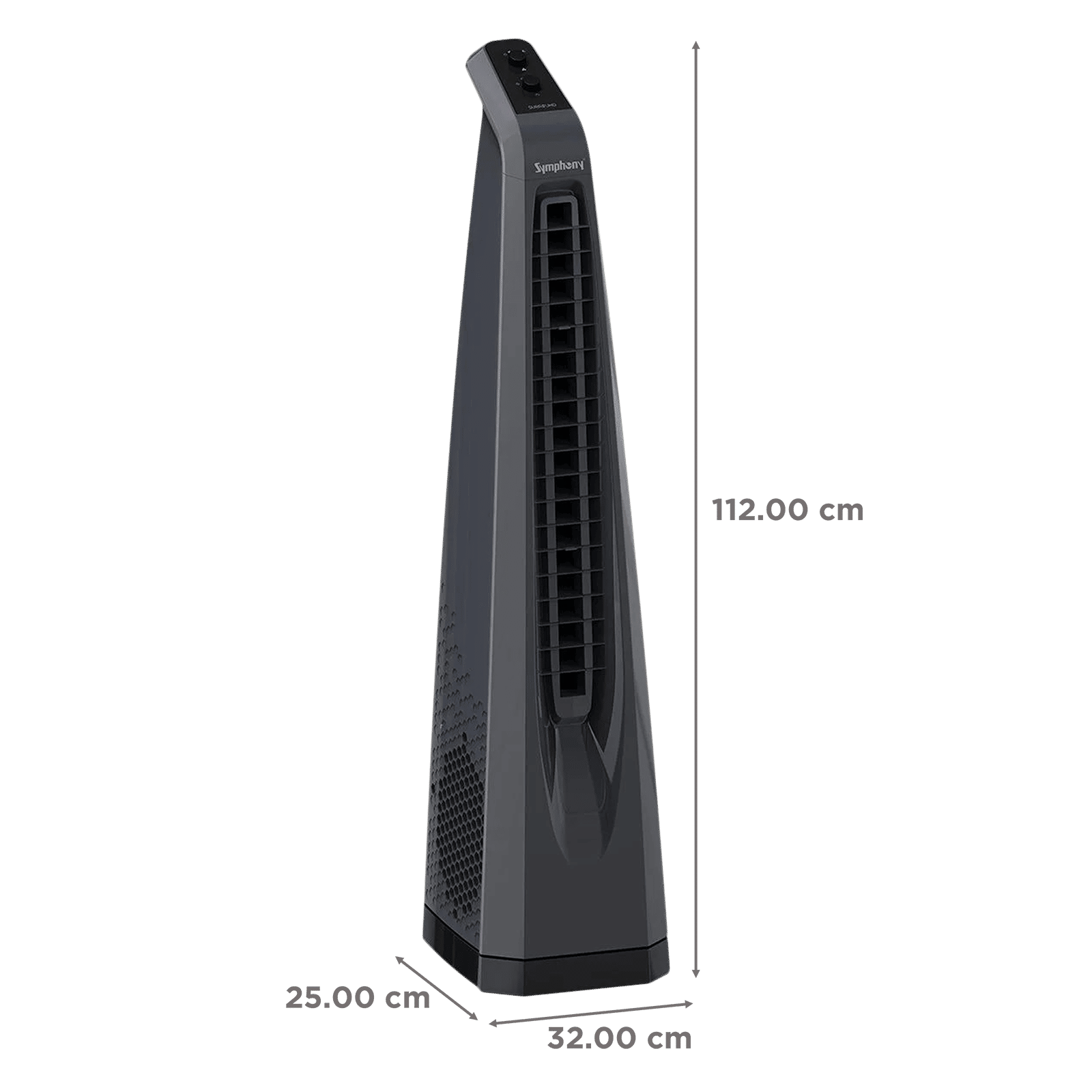 Symphony Surround Bladeless 25 ft Air Throw 650 m3/hr Air Delivery Tower Fan (Powerful Air Throw, Dark Grey) Symphony Surround Bladeless 25 ft Air Throw 650 m3/hr Air Delivery Tower Fan (Powerful Air Throw, Dark Grey)_2