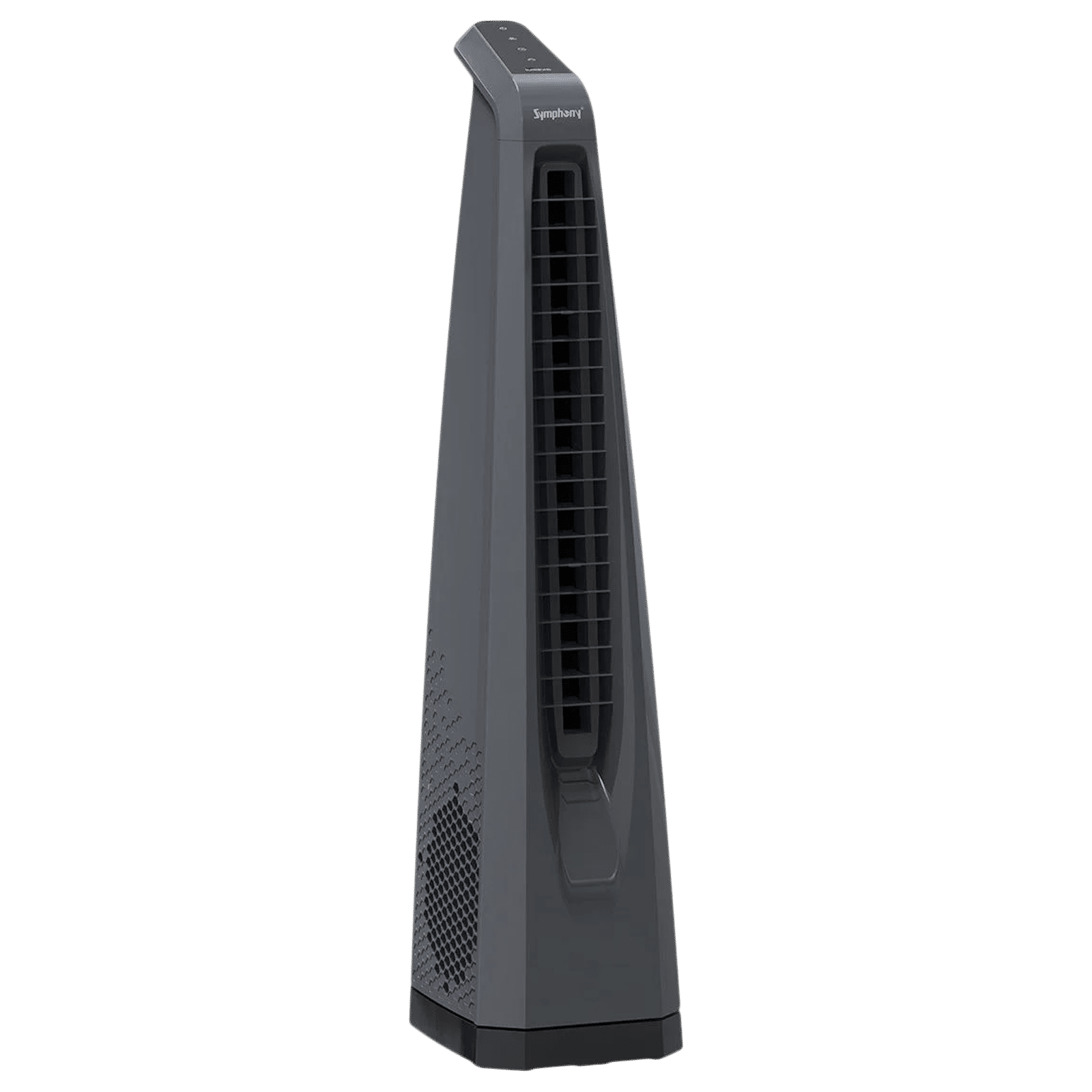 Symphony Surround-I Bladeless 25 ft Air Throw 650 m3/hr Air Delivery Tower Fan with Remote (Touchscreen Control Panel, Dark Grey)_4