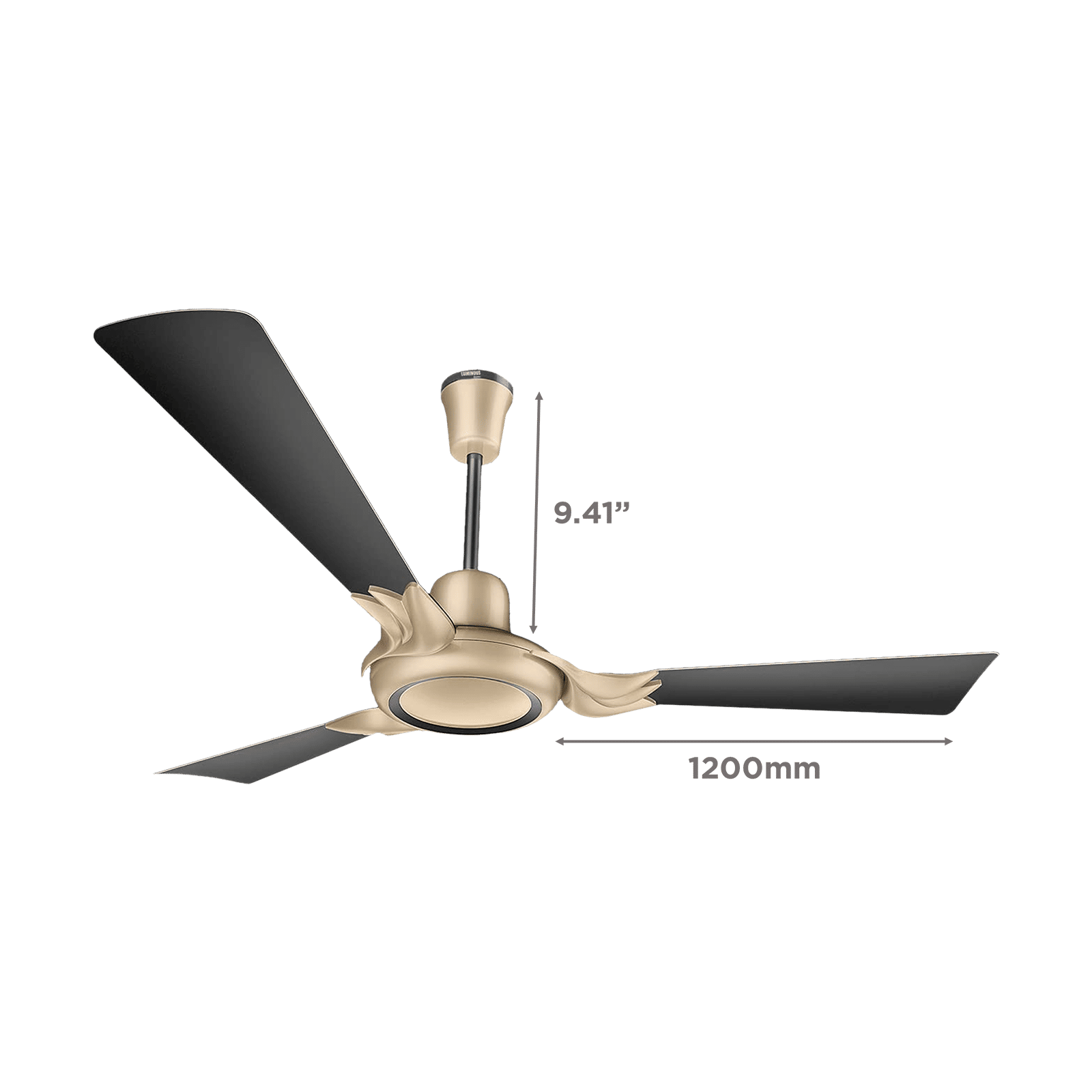 LUMINOUS London Mayfair 3 Star 1200mm 3 Blade Silent Operation Ceiling Fan with Remote (Dust Repellent, Bourneville Brown)_2