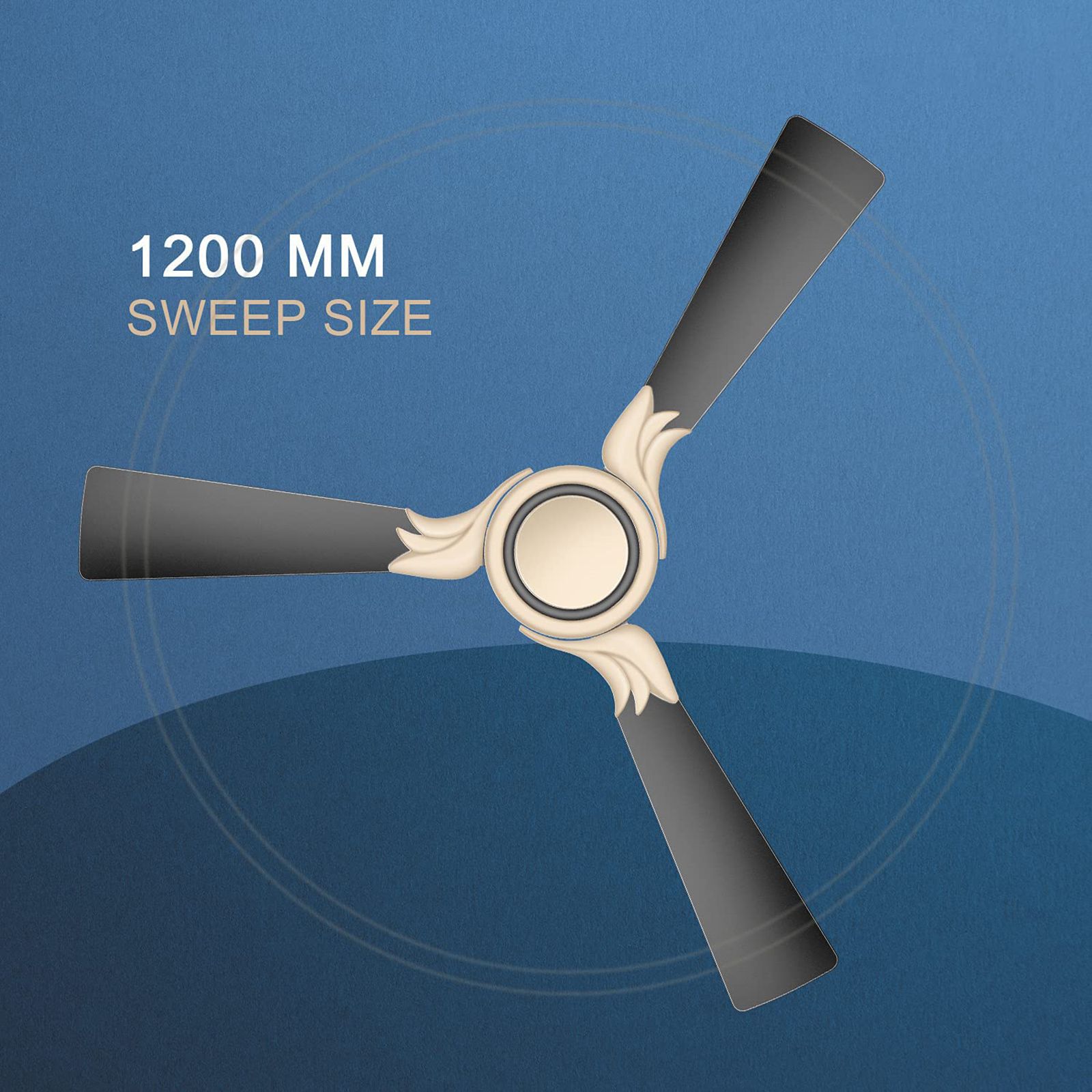 LUMINOUS London Mayfair 3 Star 1200mm 3 Blade Silent Operation Ceiling Fan with Remote (Dust Repellent, Bourneville Brown)_5