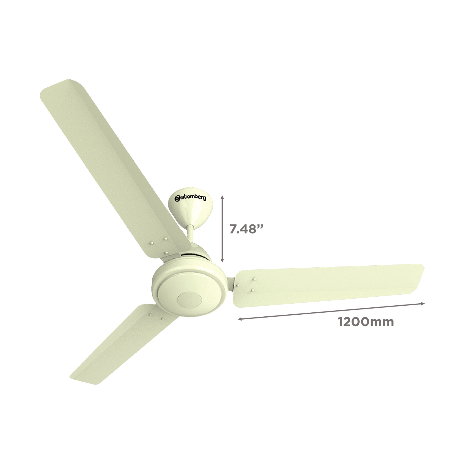 atomberg Efficio 5 Star 1200mm 3 Blade BLDC Motor Ceiling Fan with Remote (LED Indicator, Ivory) atomberg Efficio 5 Star 1200mm 3 Blade BLDC Motor Ceiling Fan with Remote (LED Indicator, Ivory)_2