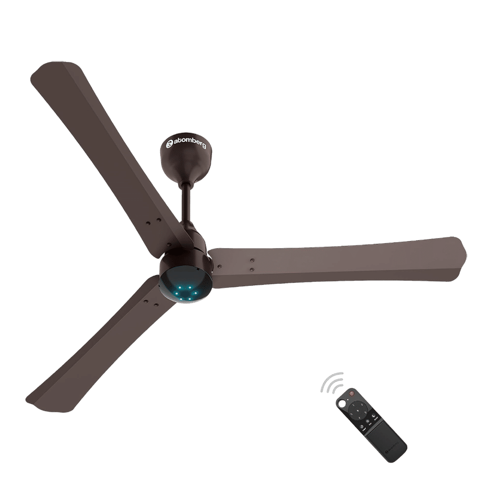 atomberg Renesa Plus 5 Star 1200mm 3 Blade BLDC Motor Ceiling Fan with Remote (LED Indicator, Earth Brown) atomberg Renesa Plus 5 Star 1200mm 3 Blade BLDC Motor Ceiling Fan with Remote (LED Indicator, Earth Brown)_1