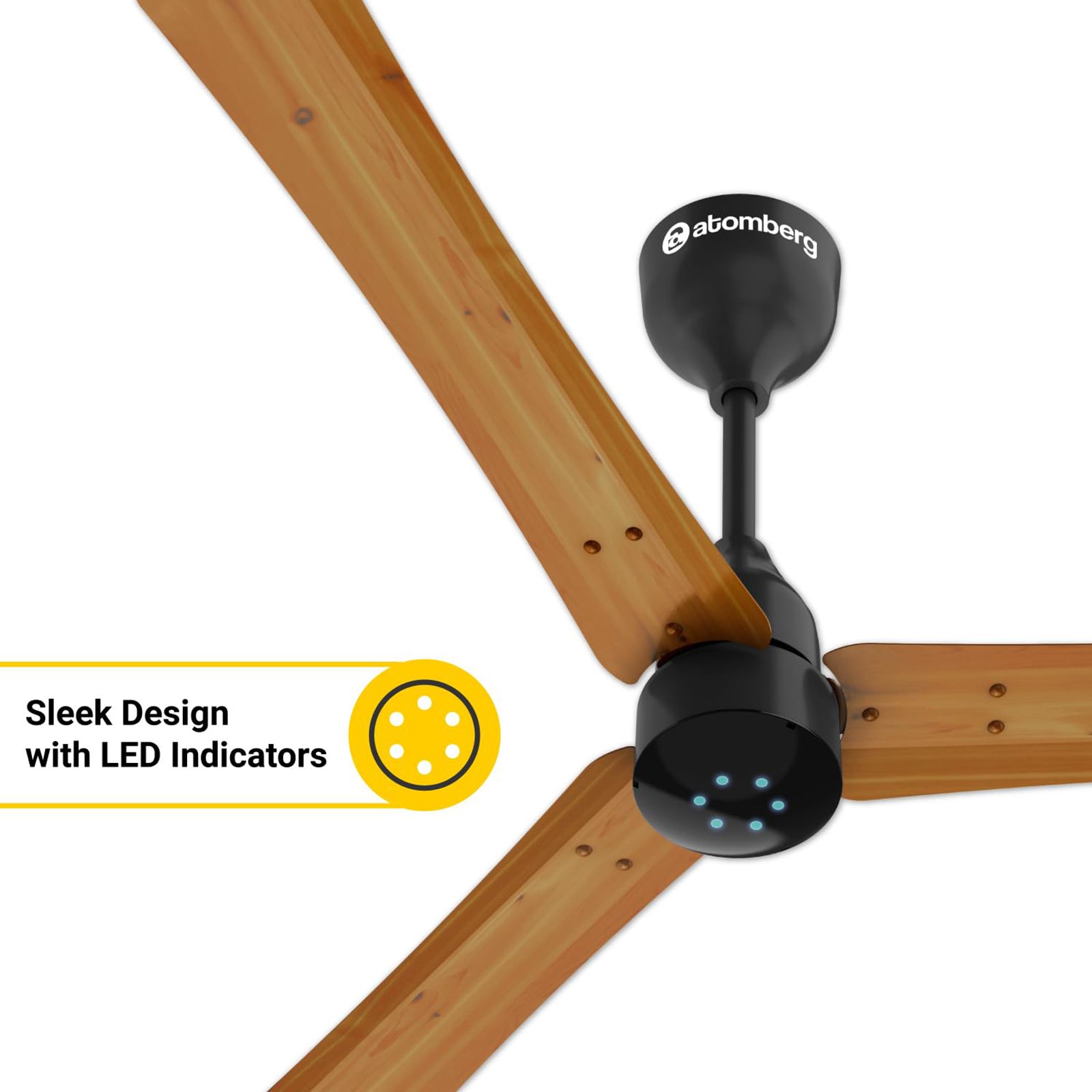 atomberg Renesa Plus 5 Star 1200mm 3 Blade BLDC Motor Ceiling Fan with Remote (LED Indicator, Golden Oakwood) atomberg Renesa Plus 5 Star 1200mm 3 Blade BLDC Motor Ceiling Fan with Remote (LED Indicator, Golden Oakwood)_9