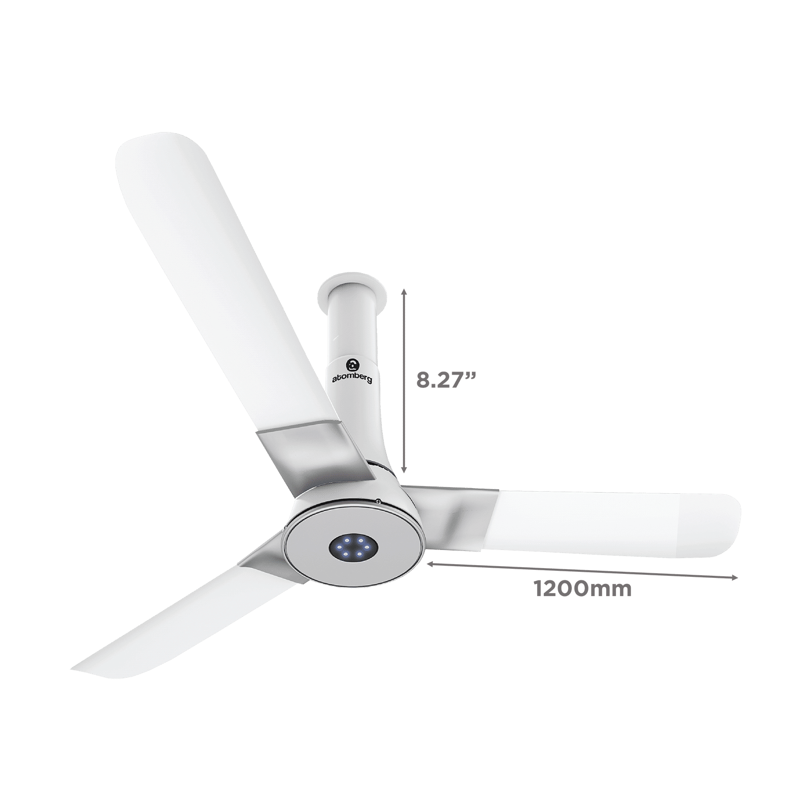 atomberg Studio Plus 5 Star 1200mm 3 Blade BLDC Motor Ceiling Fan with Remote (LED Indicator, Marble White) atomberg Studio Plus 5 Star 1200mm 3 Blade BLDC Motor Ceiling Fan with Remote (LED Indicator, Marble White)_2